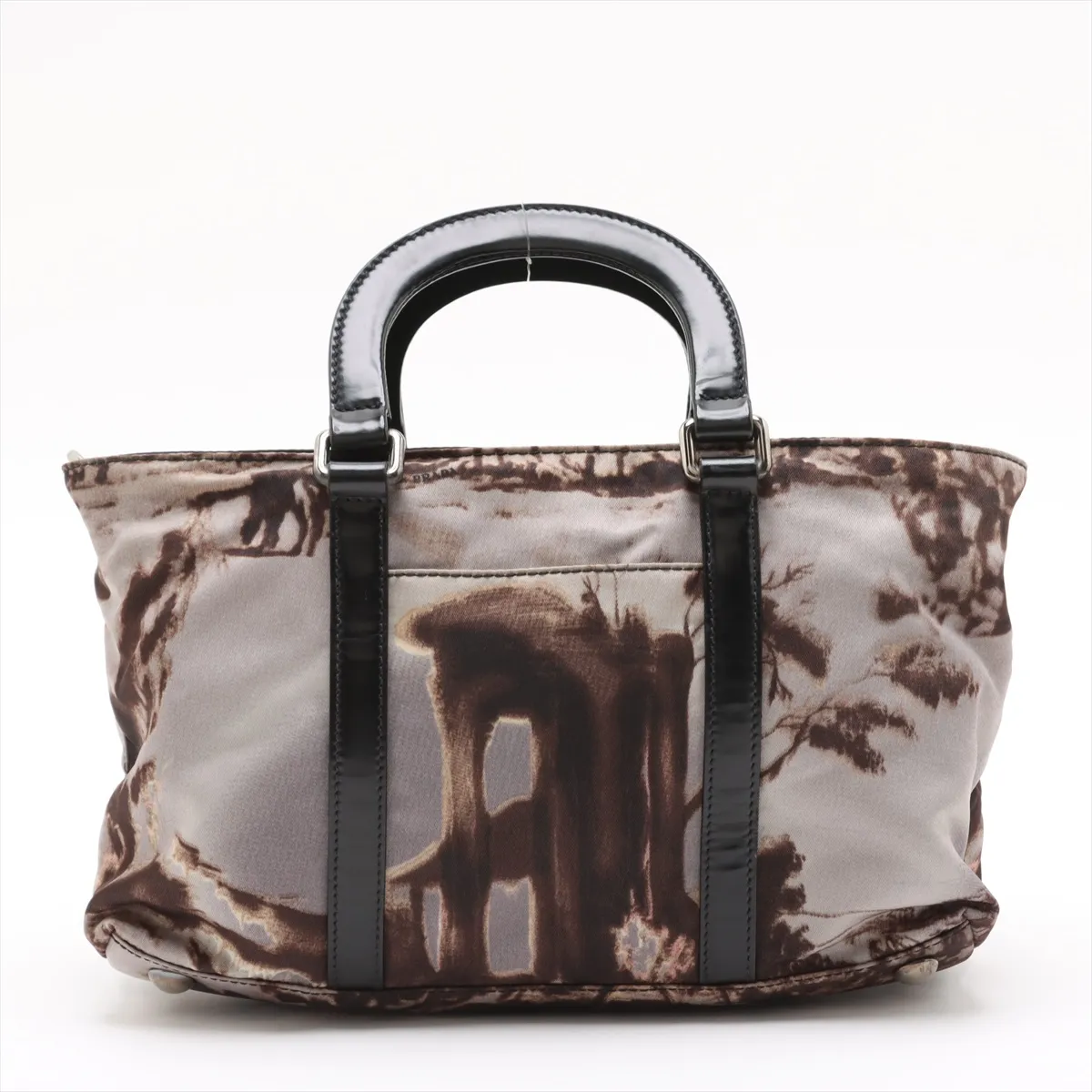 Tessuto Nylon x Leather 2WAY Handbag Black — view 2