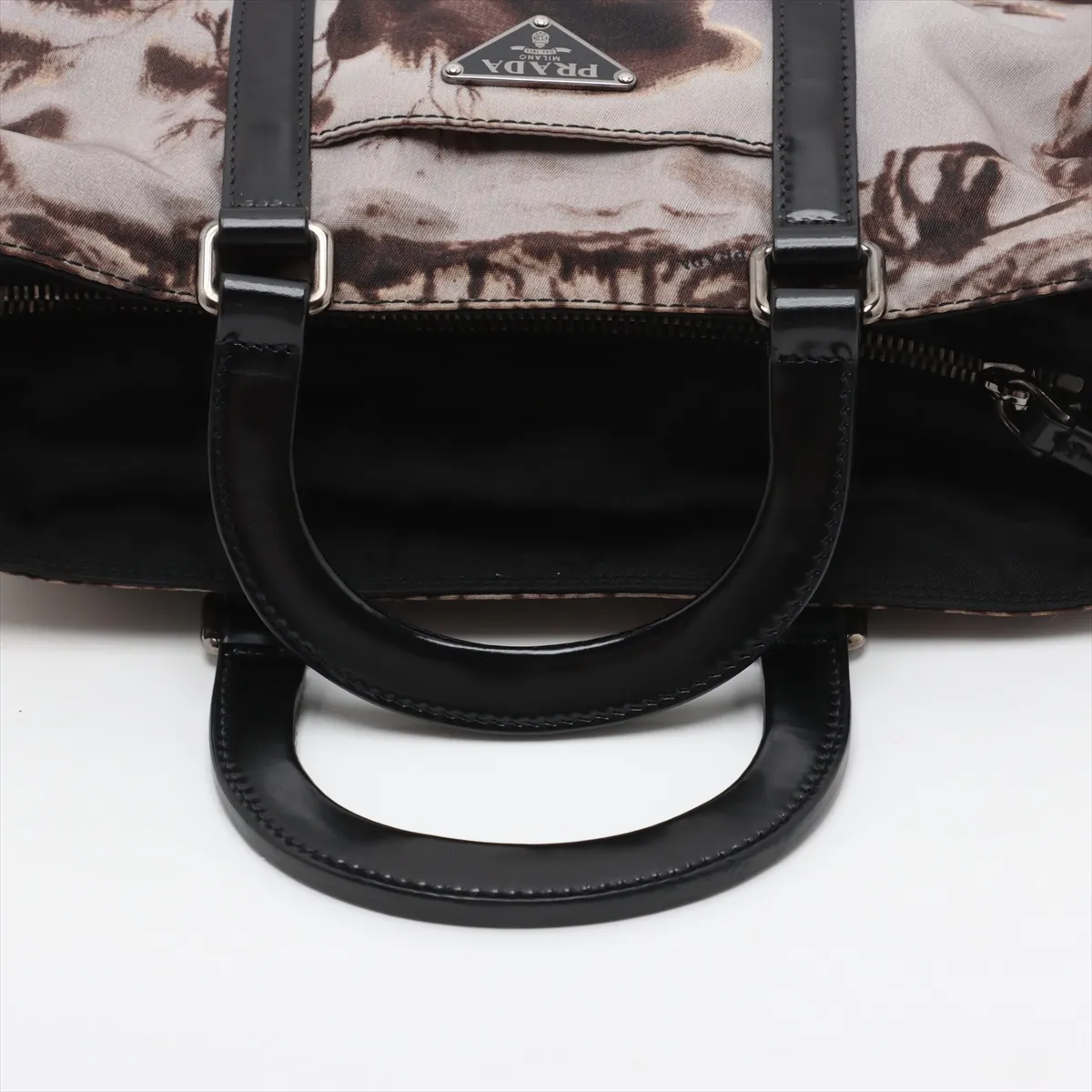Tessuto Nylon x Leather 2WAY Handbag Black — view 5