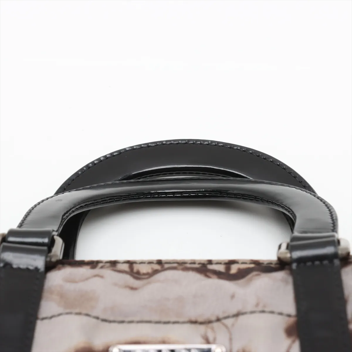 Tessuto Nylon x Leather 2WAY Handbag Black — view 6