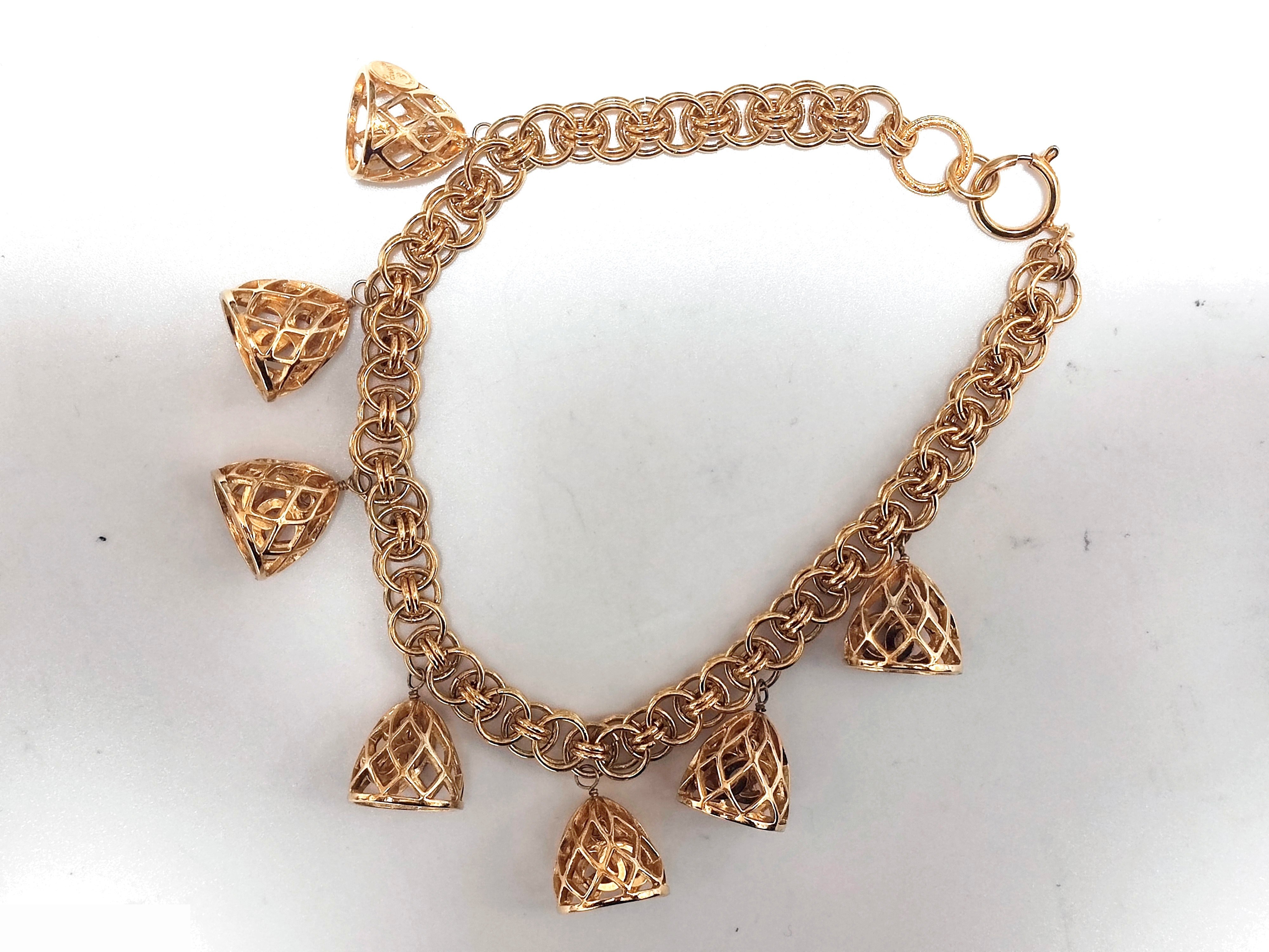 Coco Mark Birdcage 7-Strand Necklace, Neck Circumference Approx. 39cm — view 5