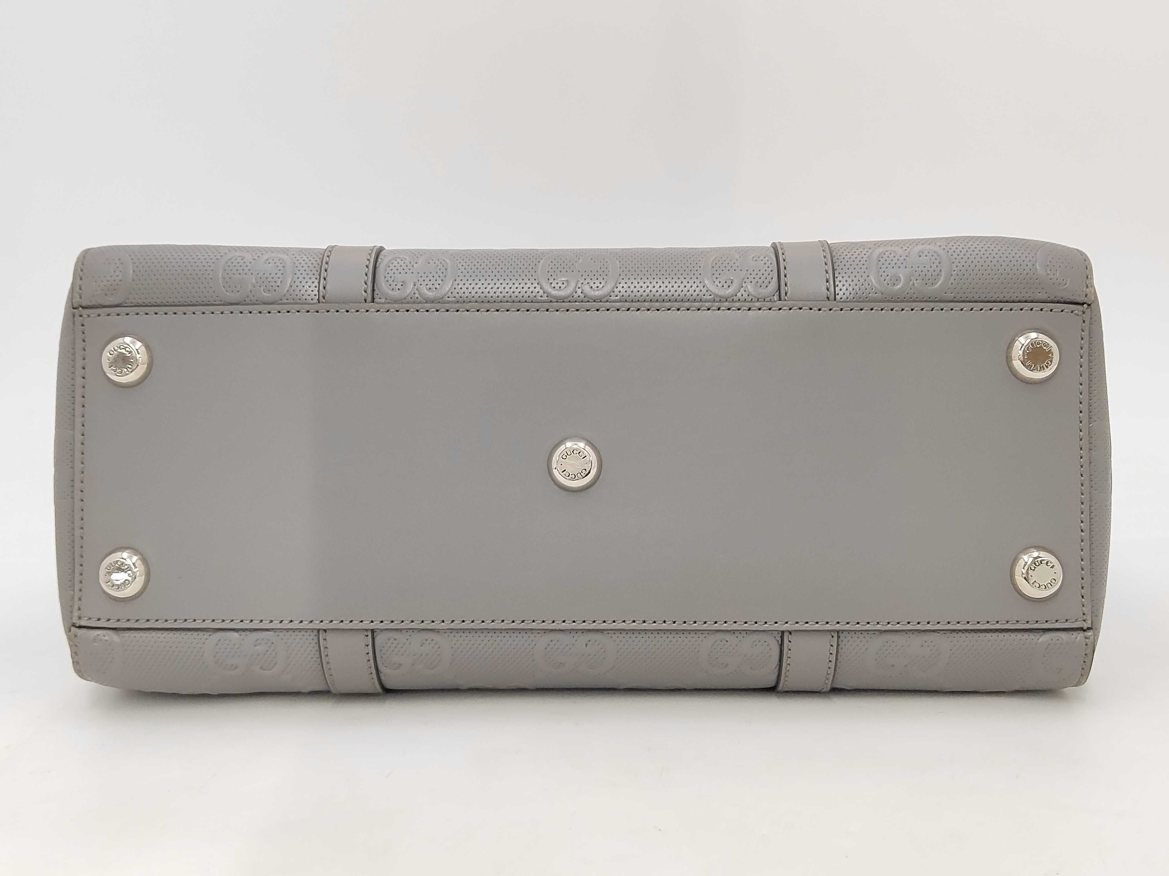 GG Embossed Perforated Tote Bag 625774 Gray Tote Bag — view 6
