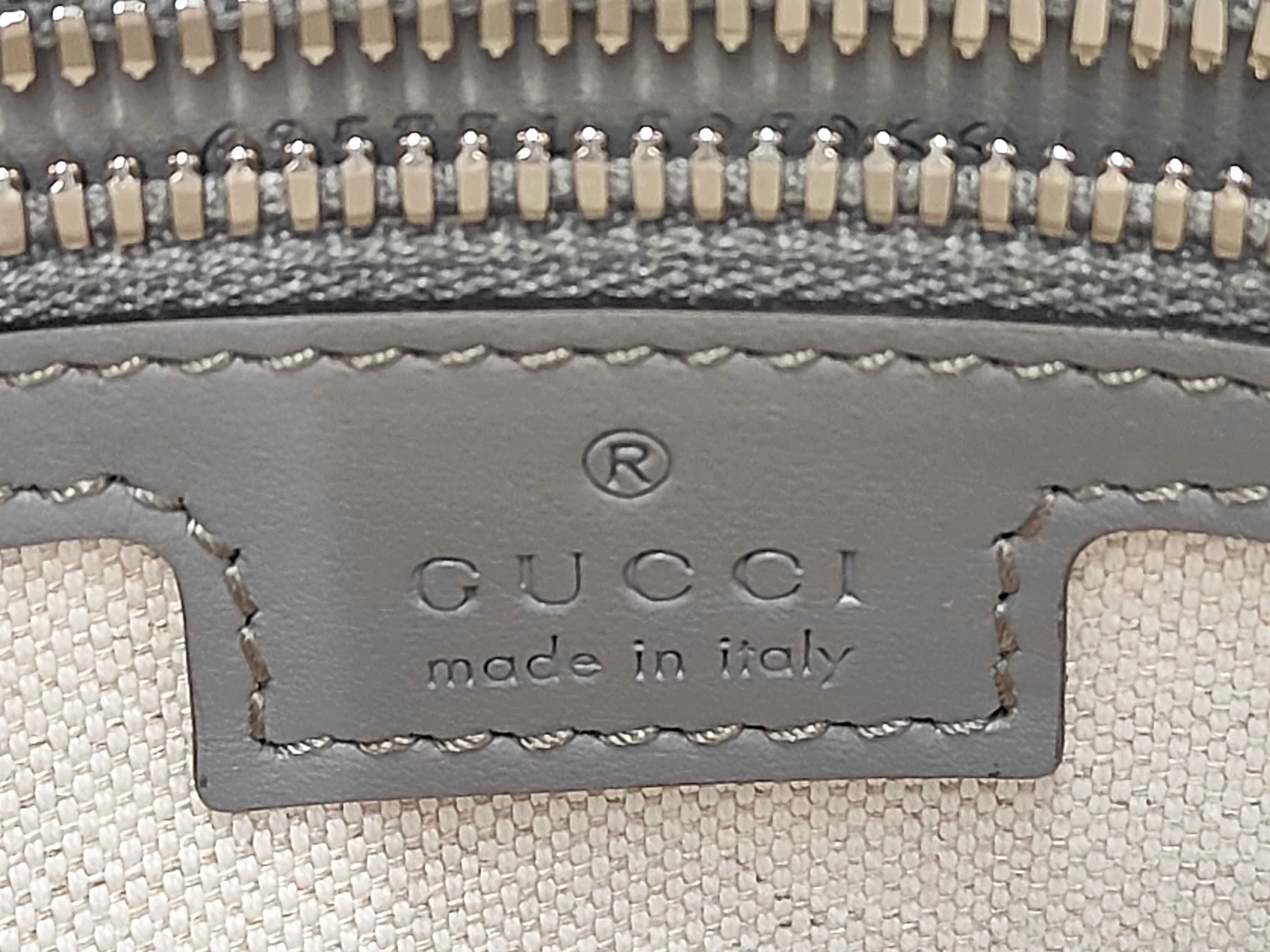 GG Embossed Perforated Tote Bag 625774 Gray Tote Bag — view 9