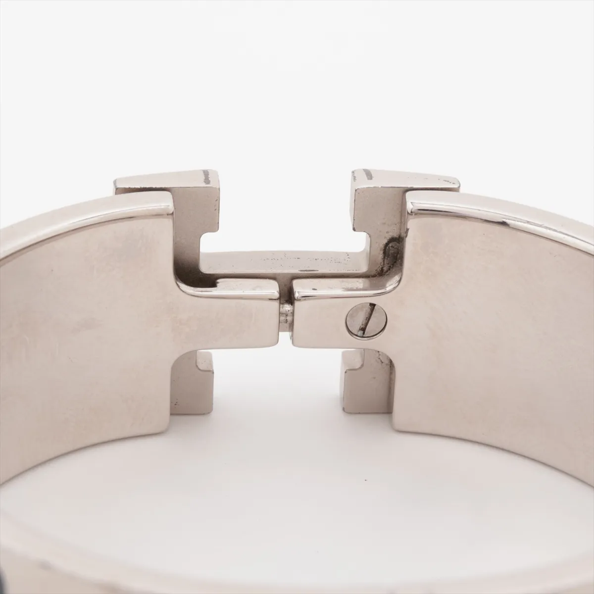 Clic Clac H Bangle, Metal, Silver x Gray. Shows signs of wear, — view 4