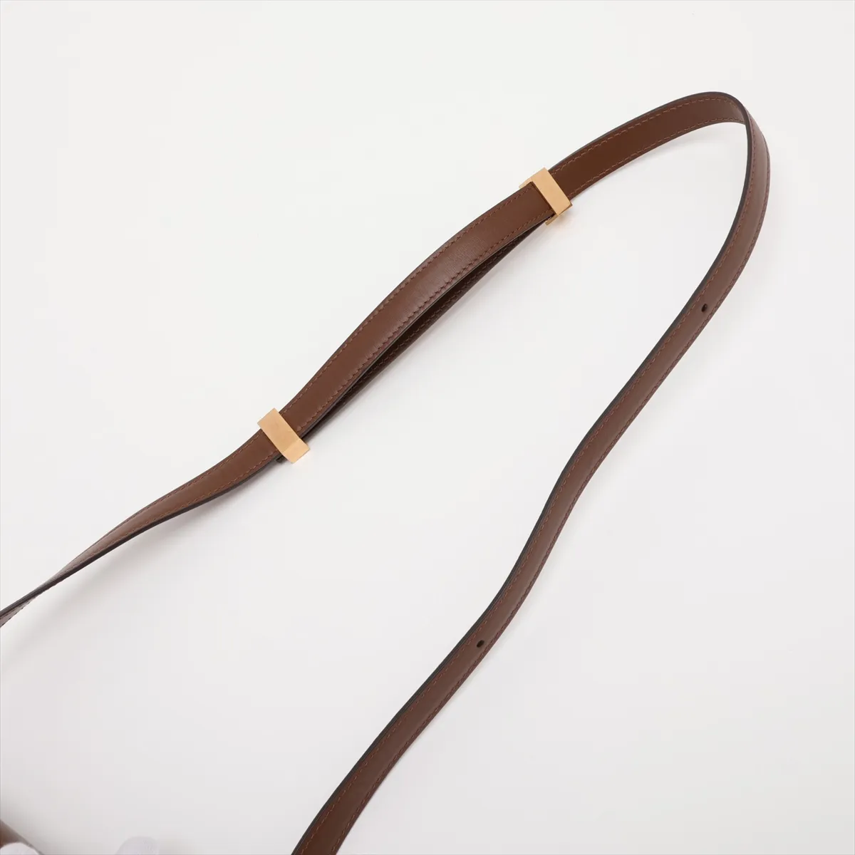 Classic Box Small Leather Shoulder Bag, Brown — view 5