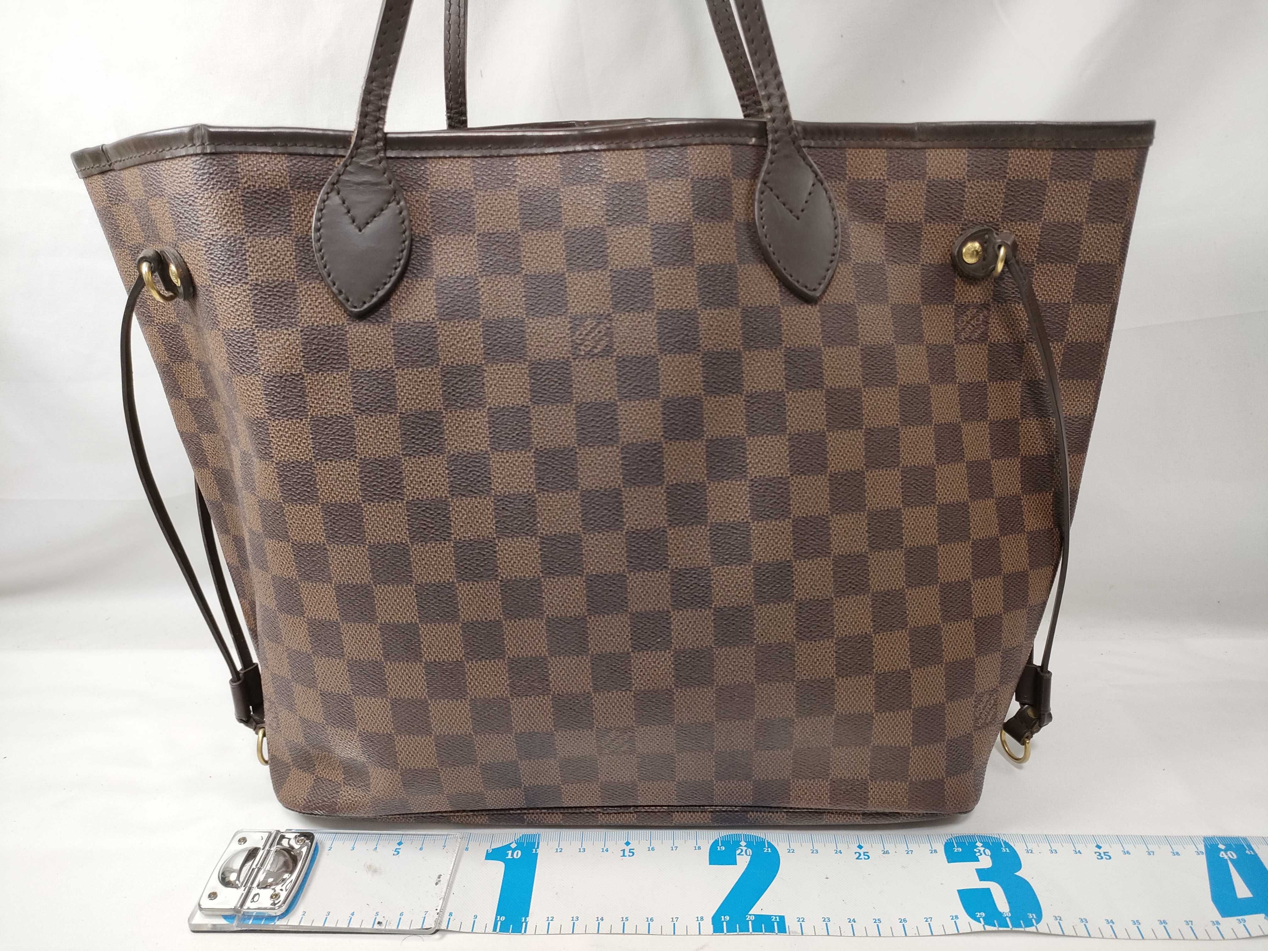 Damier TW-LV Neverfull MM Damier Ebene Tote Bag — view 2