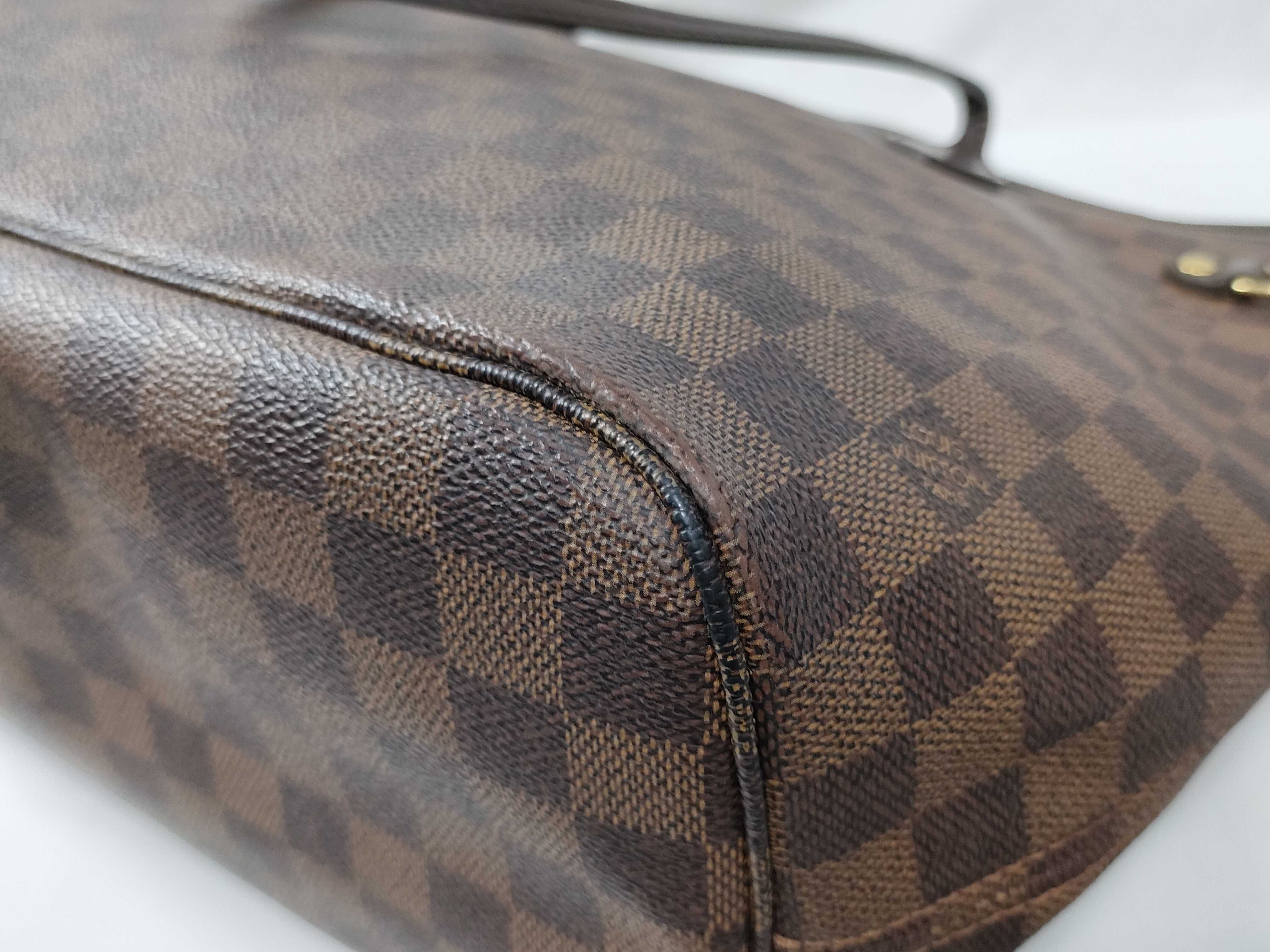 Damier TW-LV Neverfull MM Damier Ebene Tote Bag — view 7