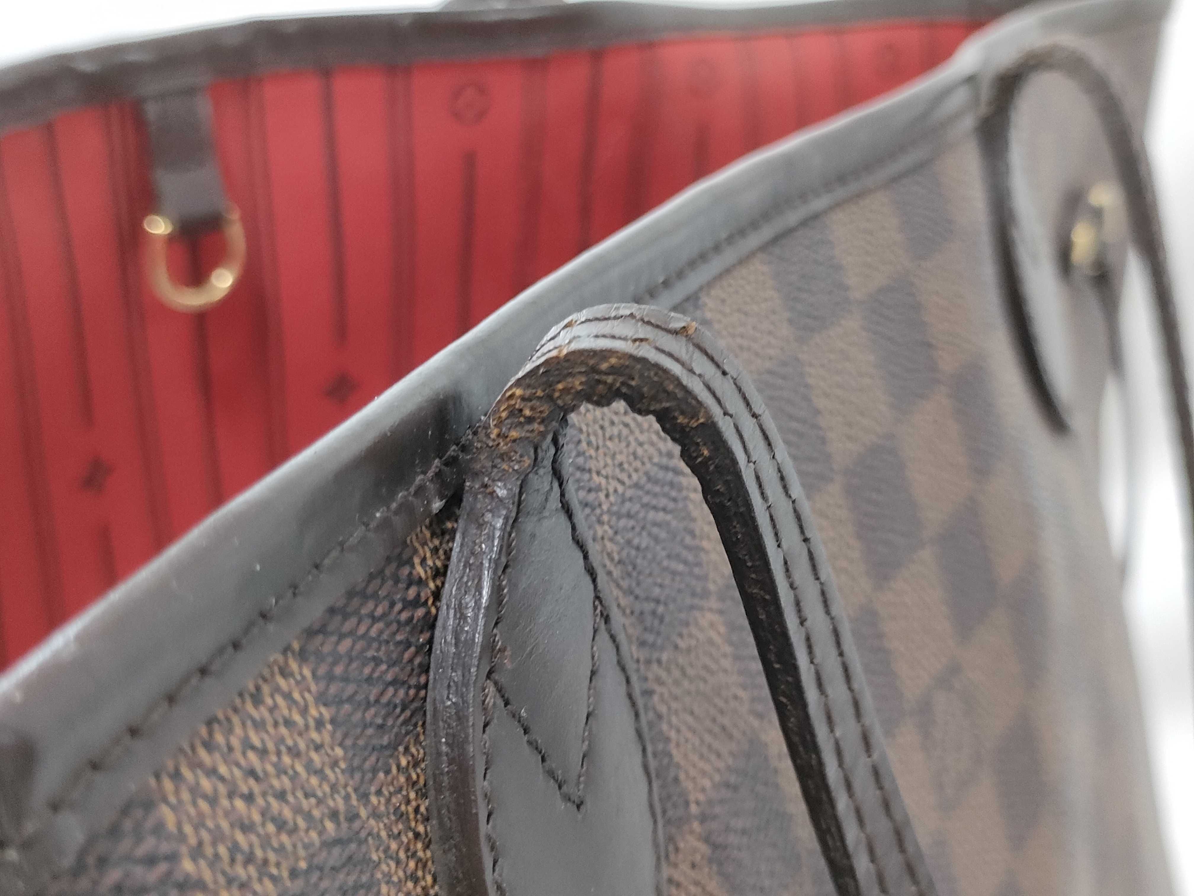 Damier TW-LV Neverfull MM Damier Ebene Tote Bag — view 8