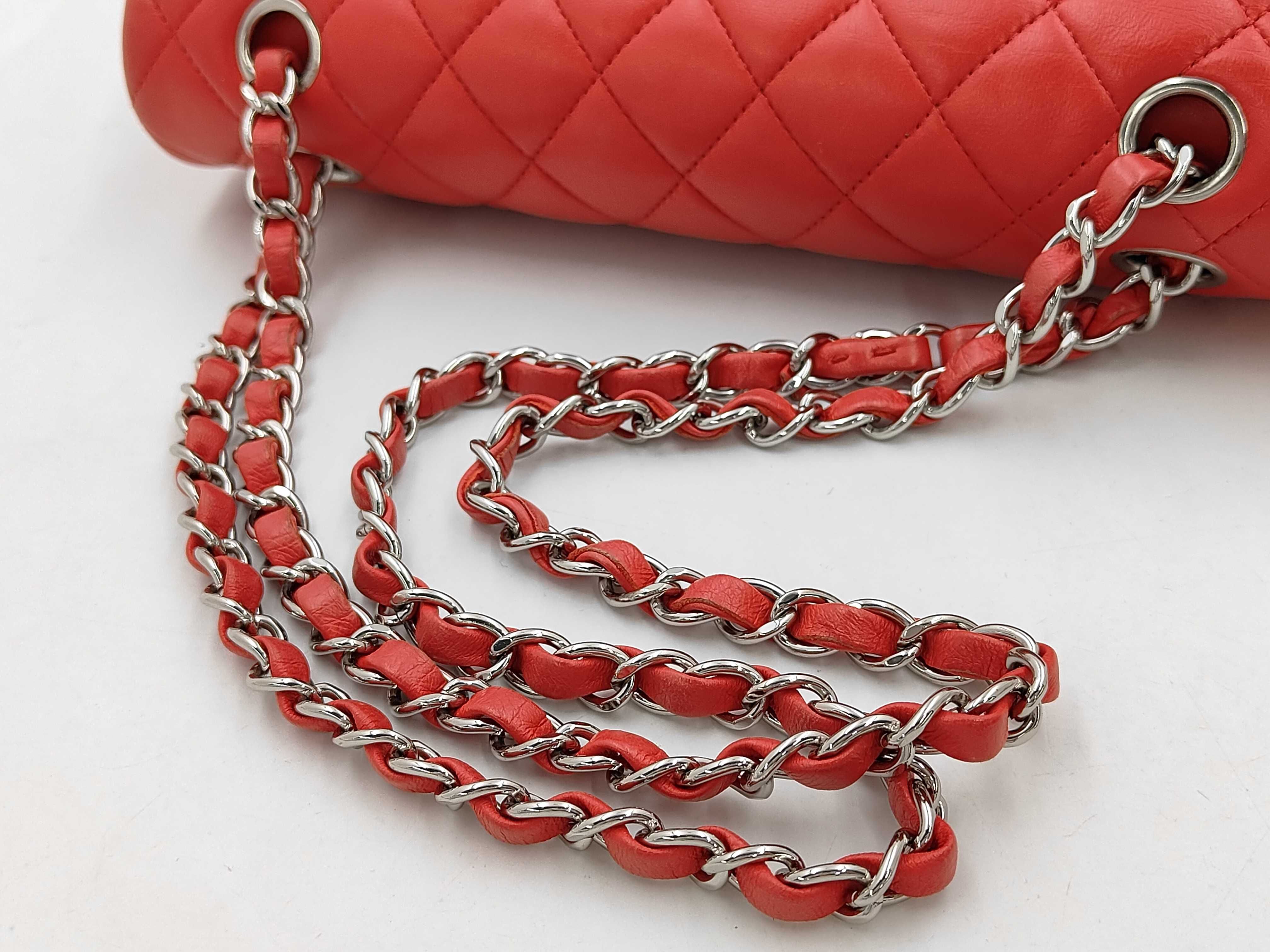 BAG LAMBSKIN CLASSIC DOUBLE FLAP 25CM NO.22 RED Shoulder Bag — view 3