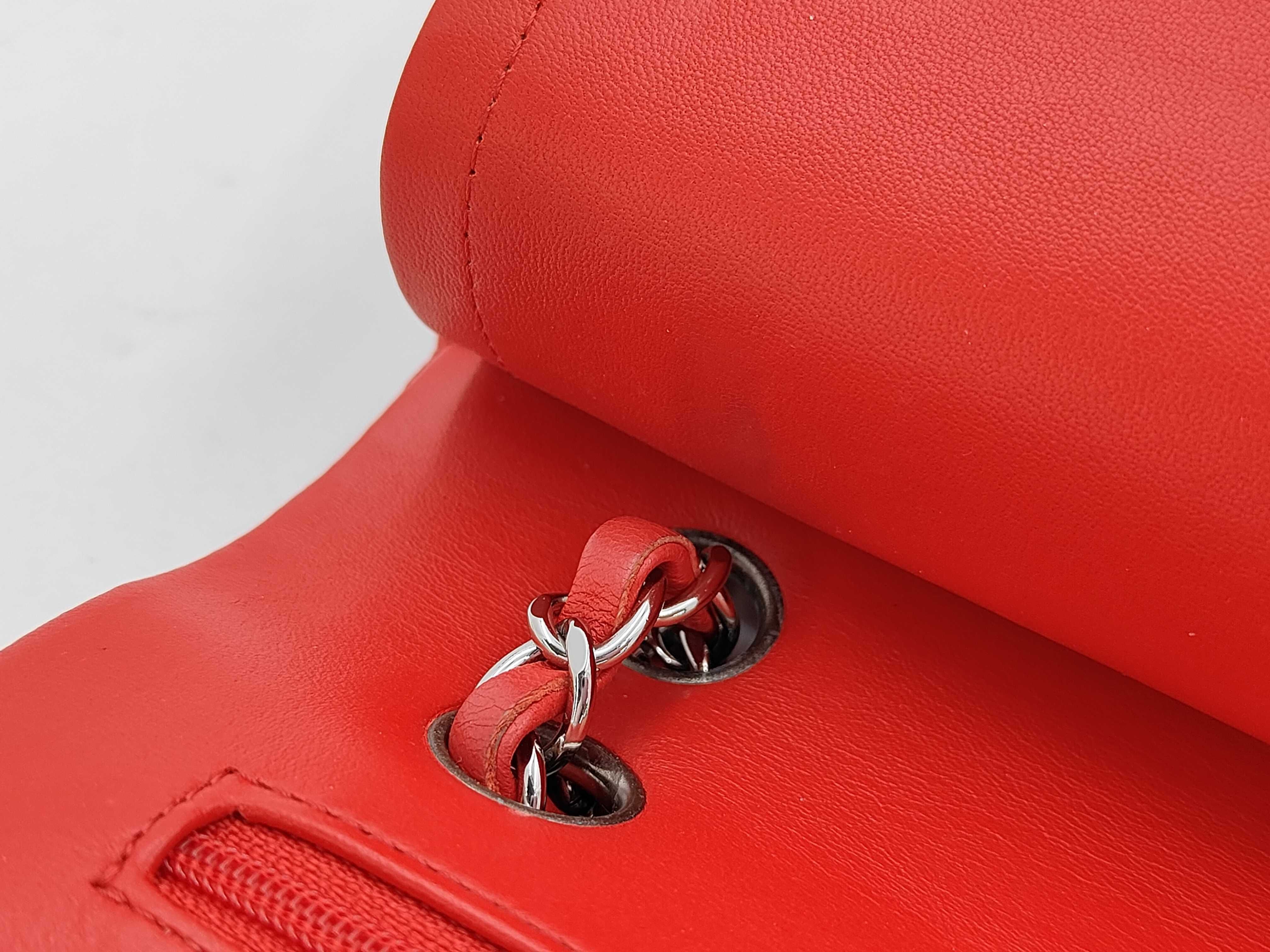 BAG LAMBSKIN CLASSIC DOUBLE FLAP 25CM NO.22 RED Shoulder Bag — view 5