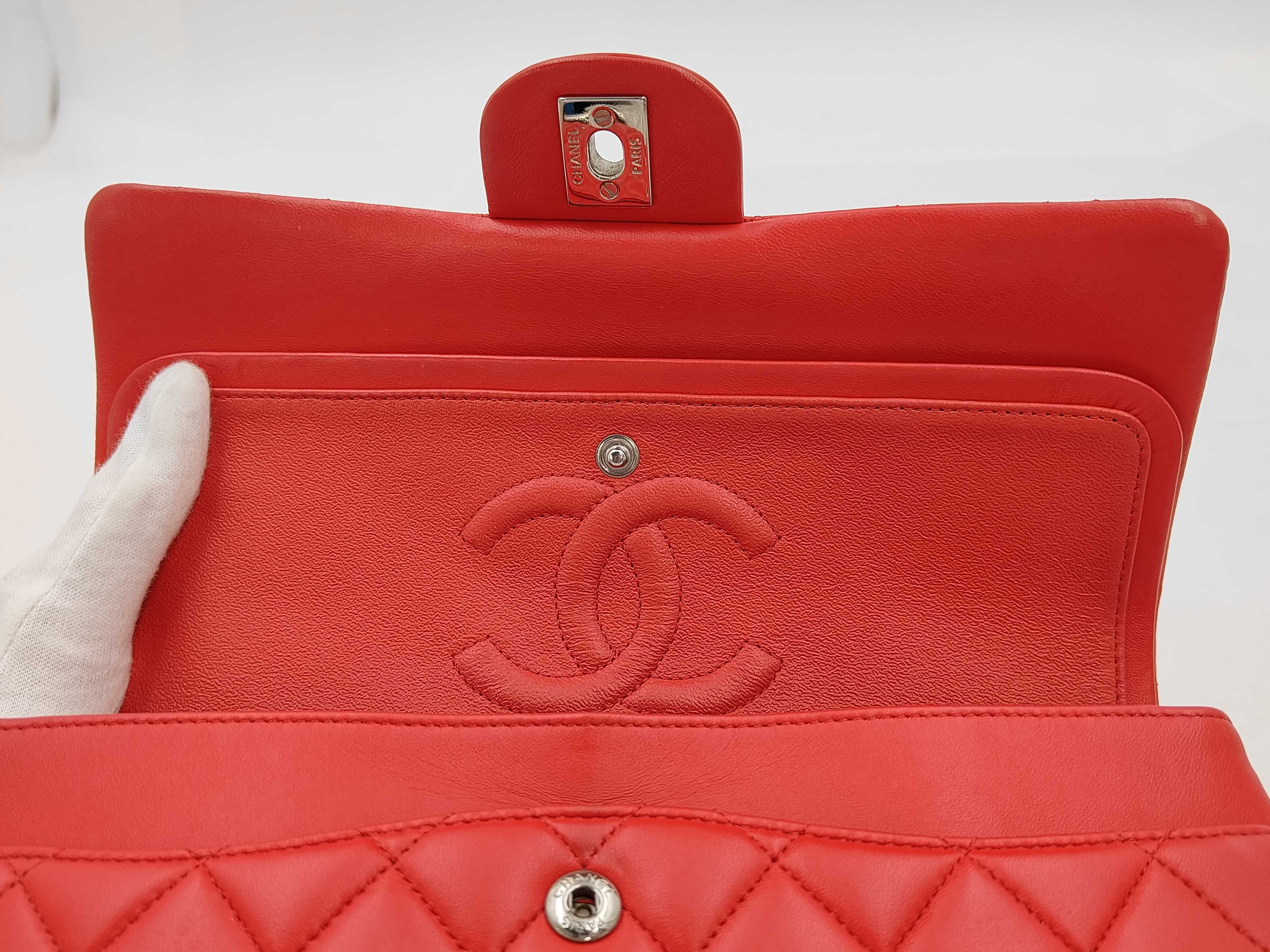 BAG LAMBSKIN CLASSIC DOUBLE FLAP 25CM NO.22 RED Shoulder Bag — view 8