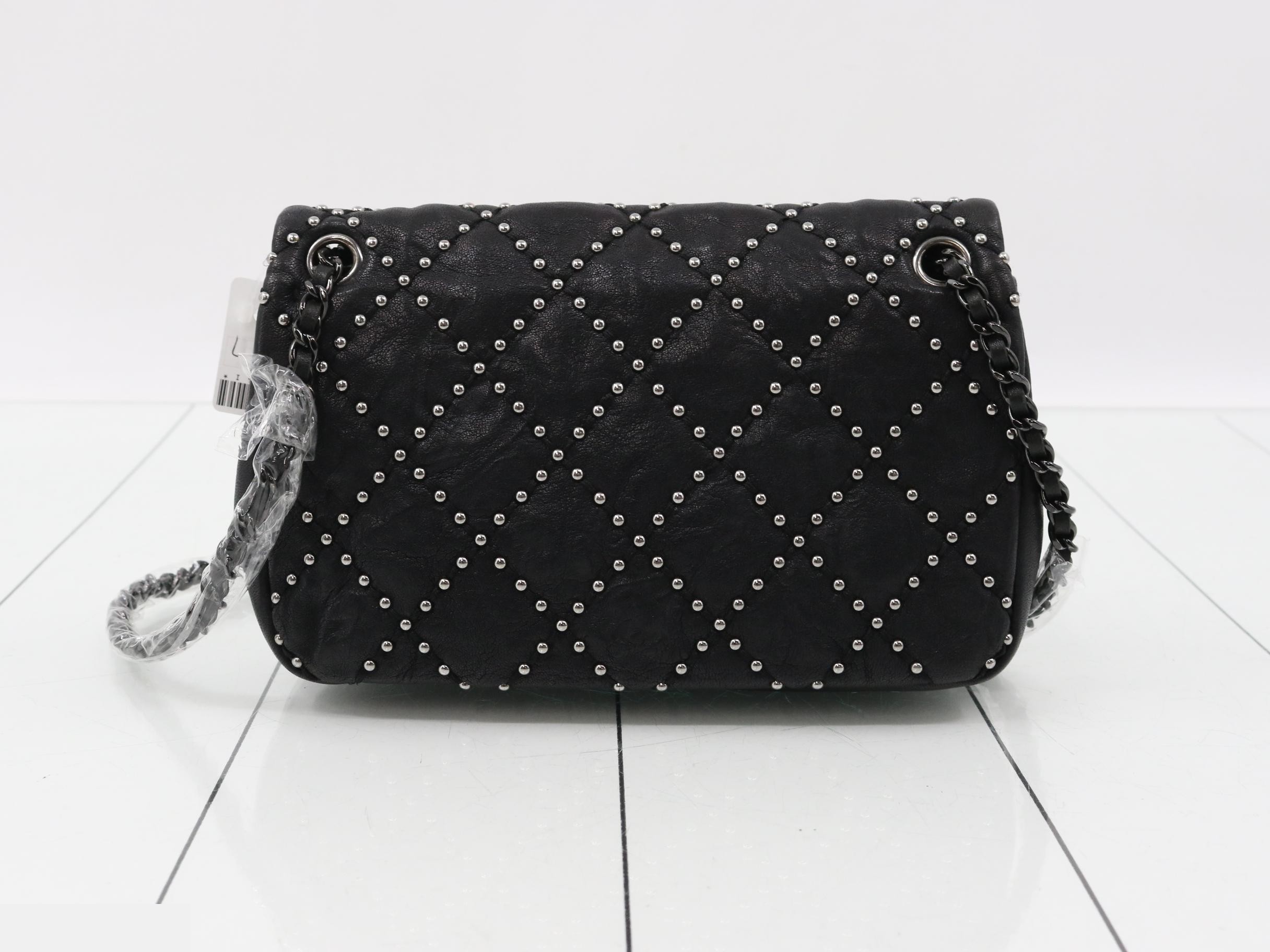 Studded So Black Mini Matelassé Shoulder Bag — view 2