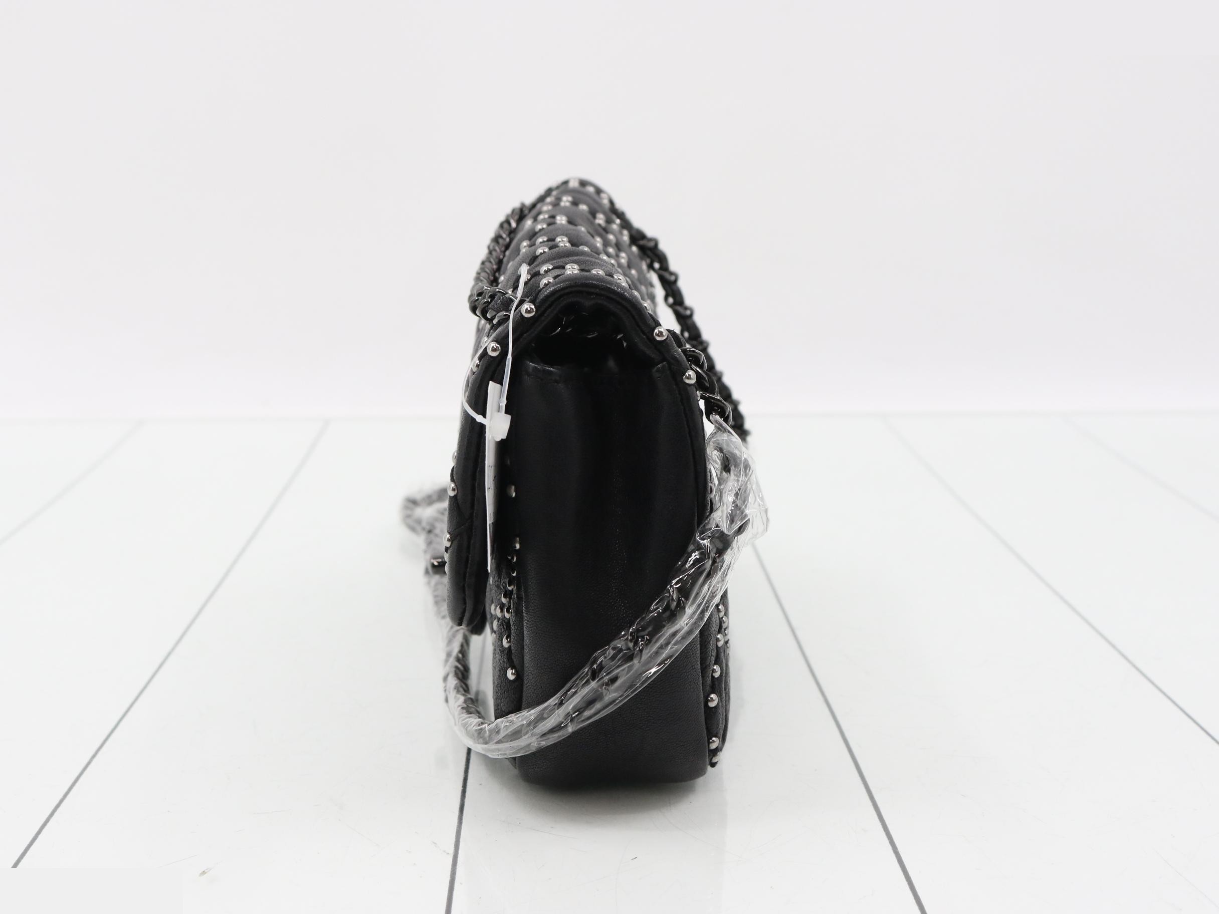 Studded So Black Mini Matelassé Shoulder Bag — view 3