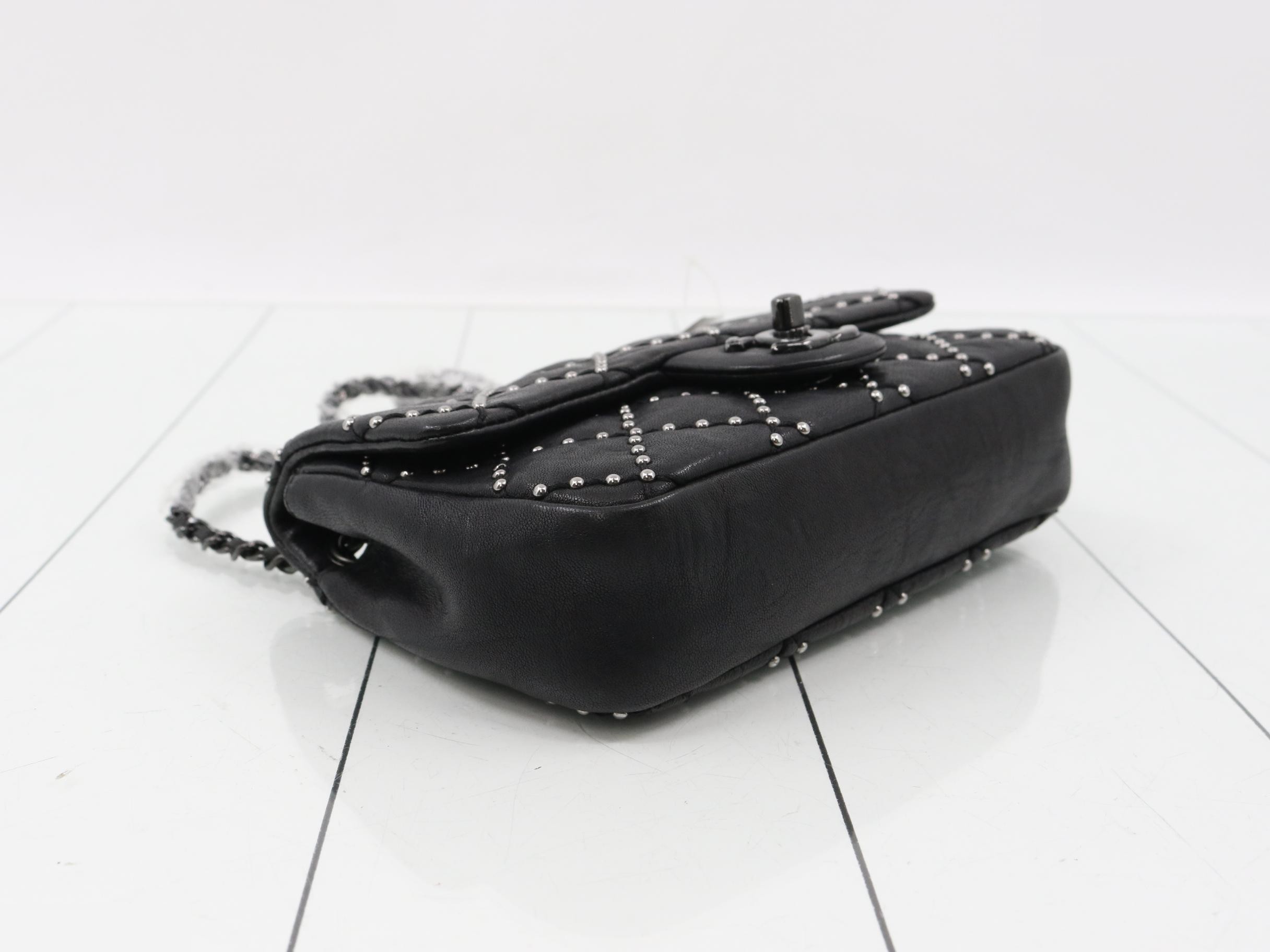 Studded So Black Mini Matelassé Shoulder Bag — view 5