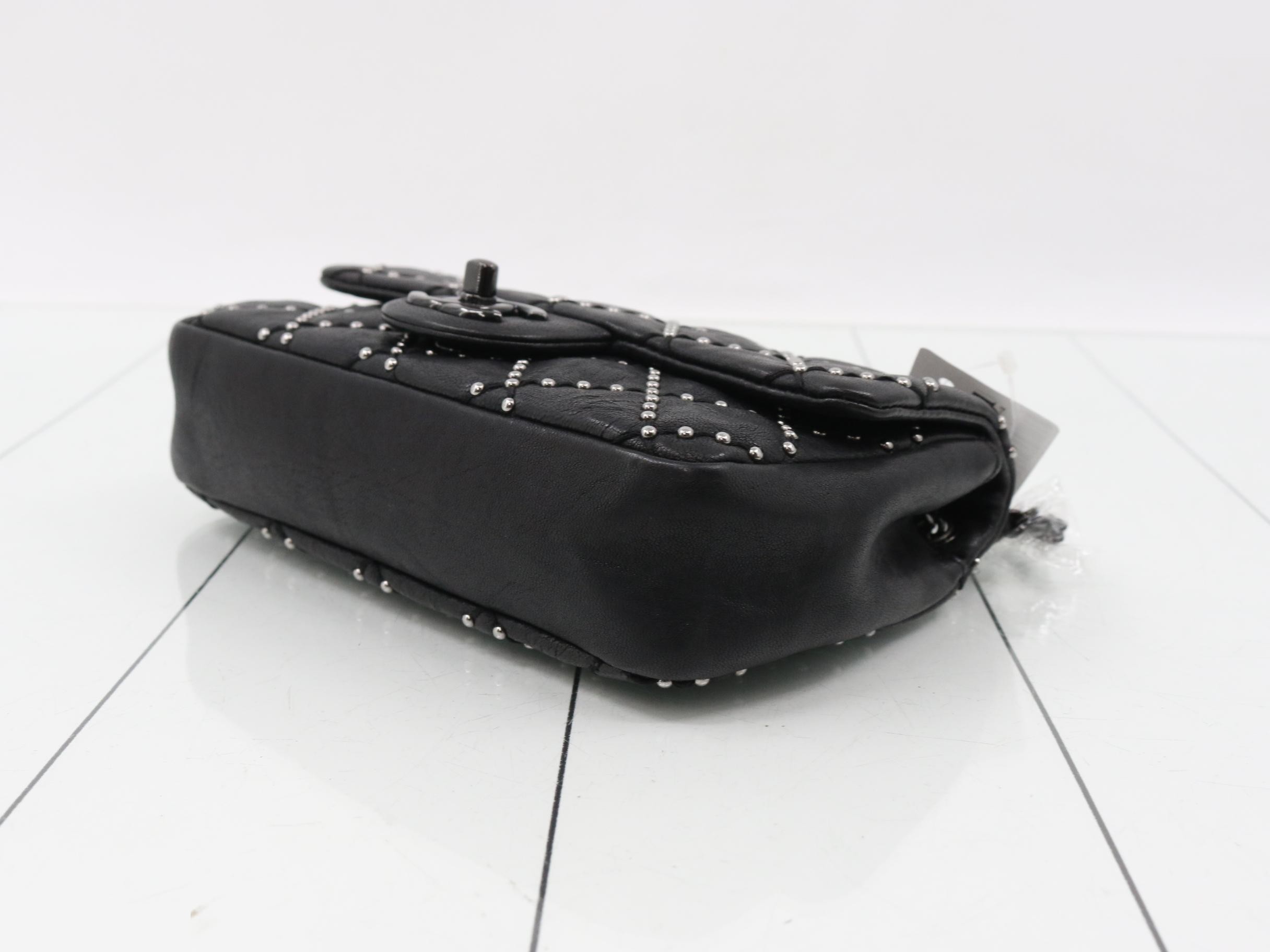 Studded So Black Mini Matelassé Shoulder Bag — view 6