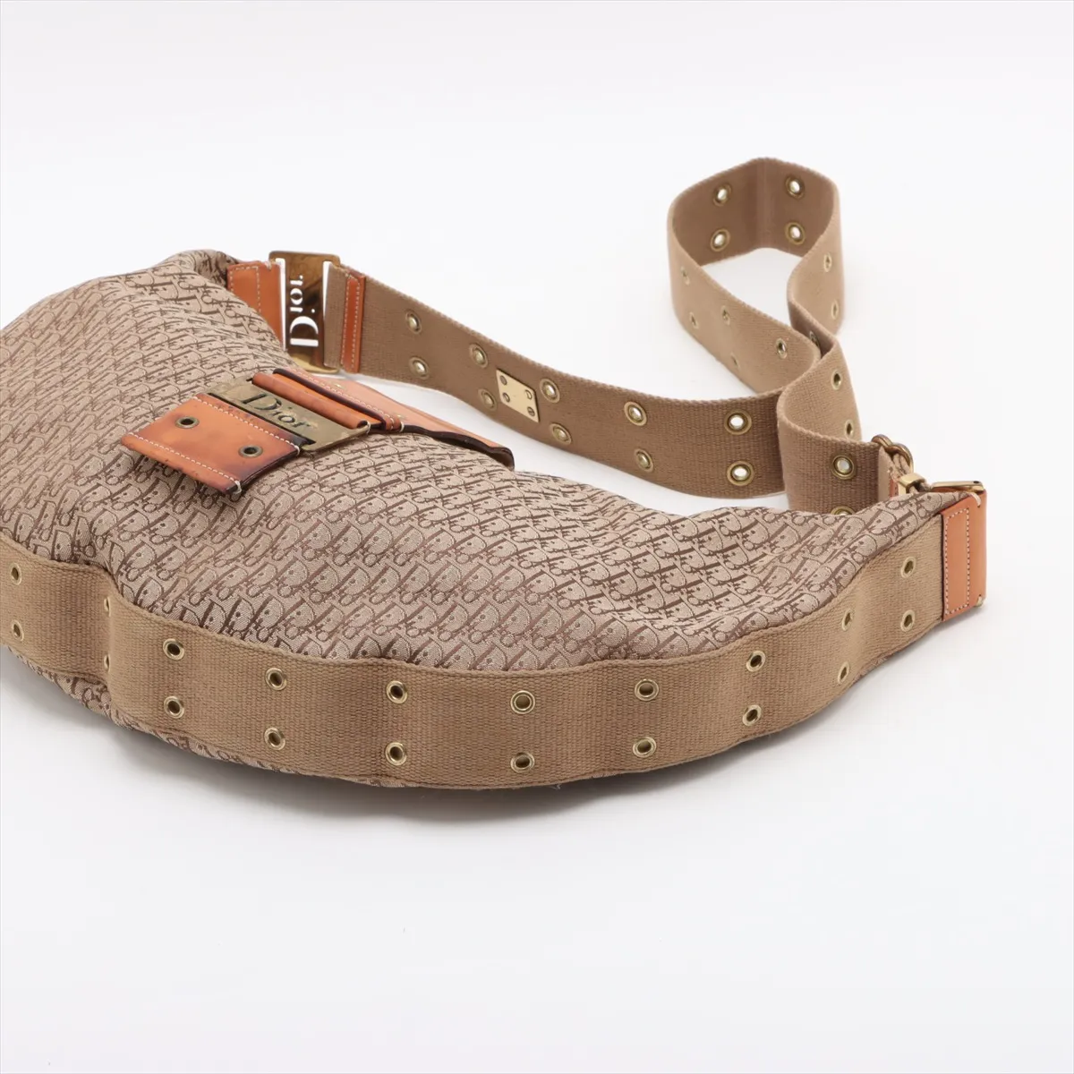 Street Chic Canvas x Leather Shoulder Bag Beige — view 3