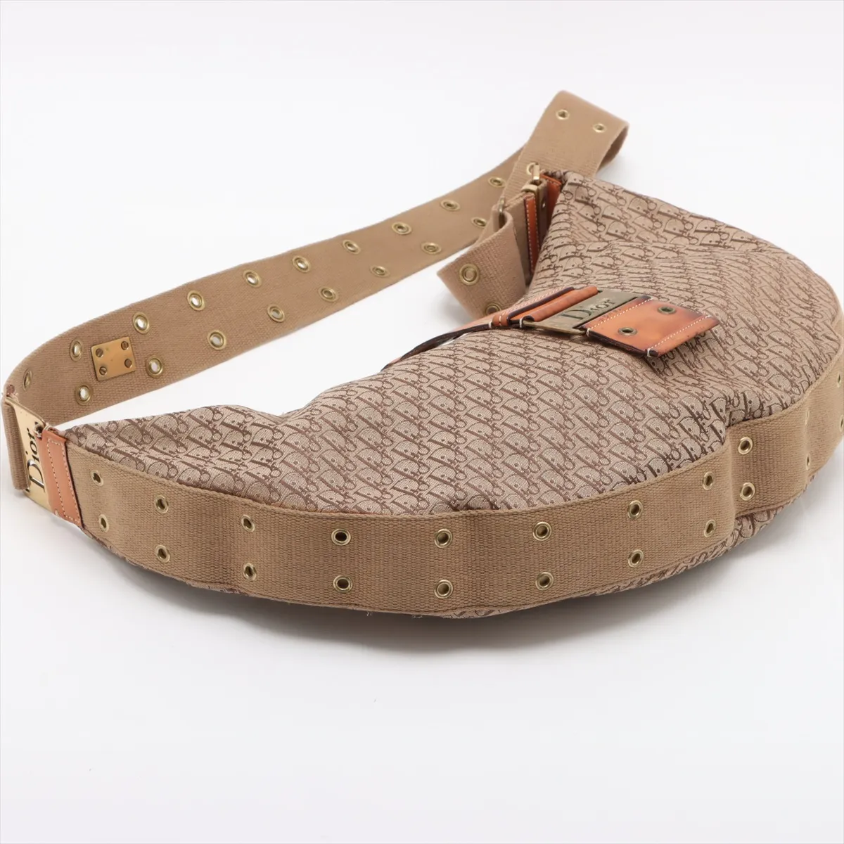 Street Chic Canvas x Leather Shoulder Bag Beige — view 4