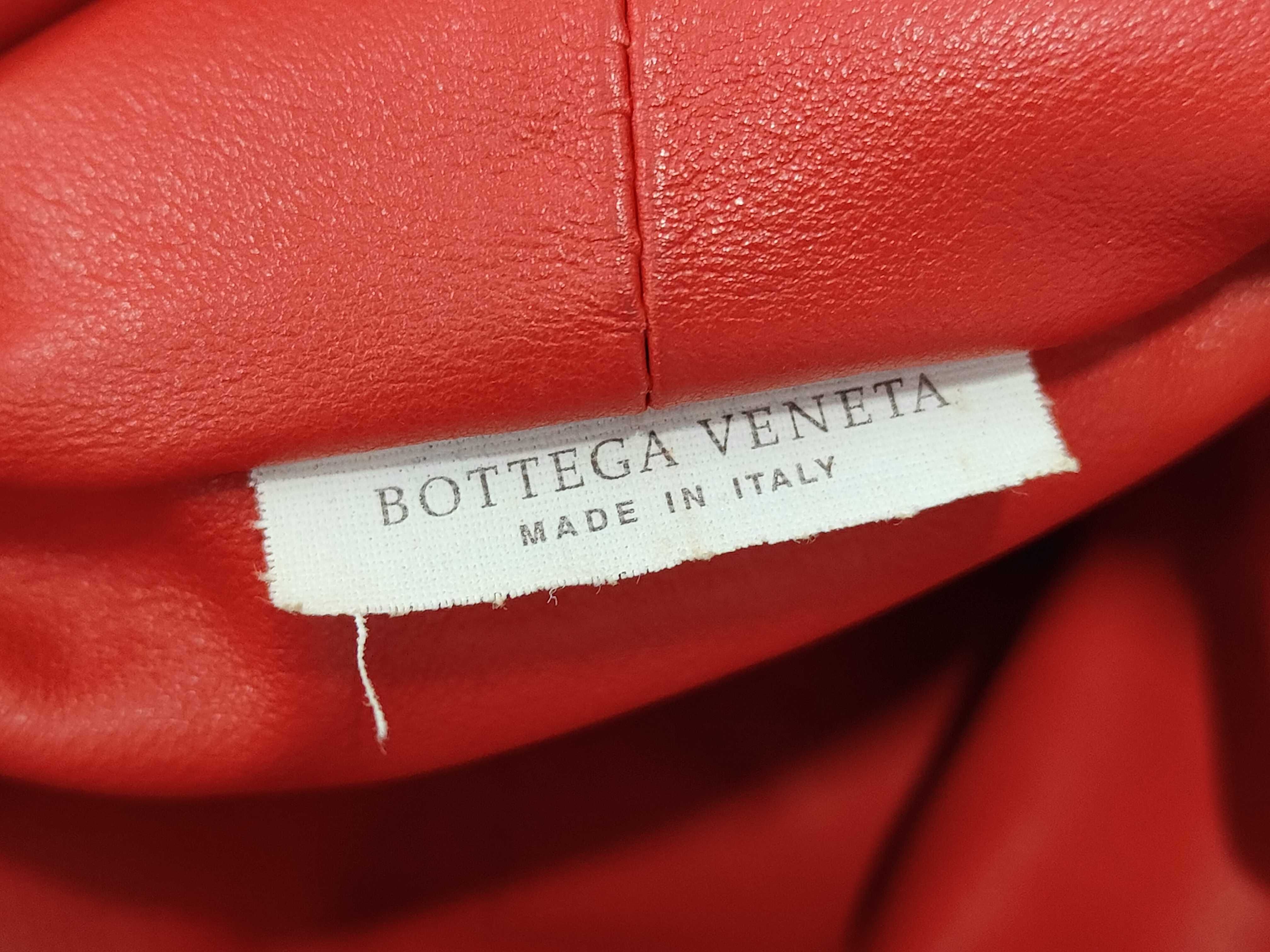 Mini Double Knot Red Calfskin Leather Bag with Silver Hardware — view 12