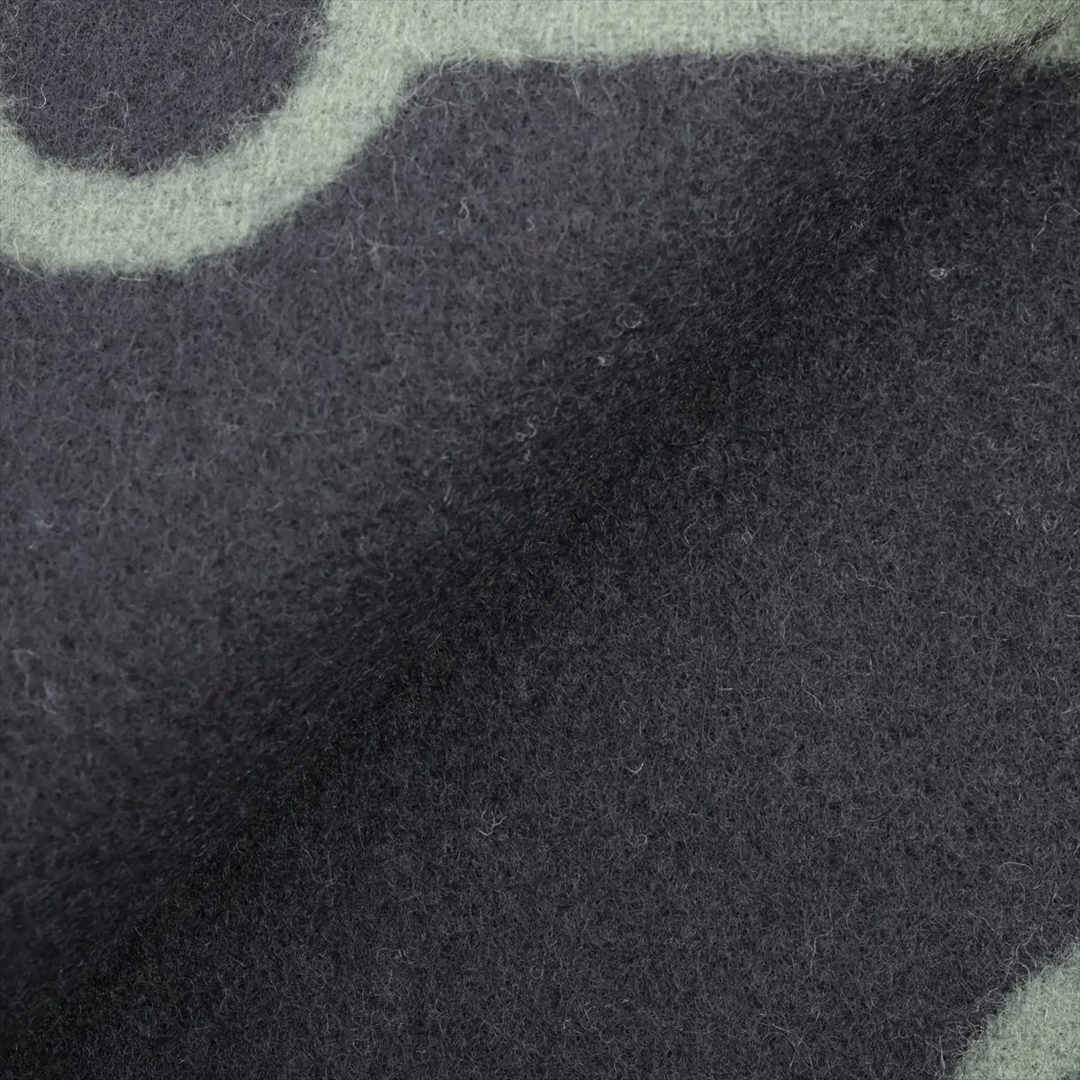 Mole scarf, cashmere, khaki x black, some wear, — view 2
