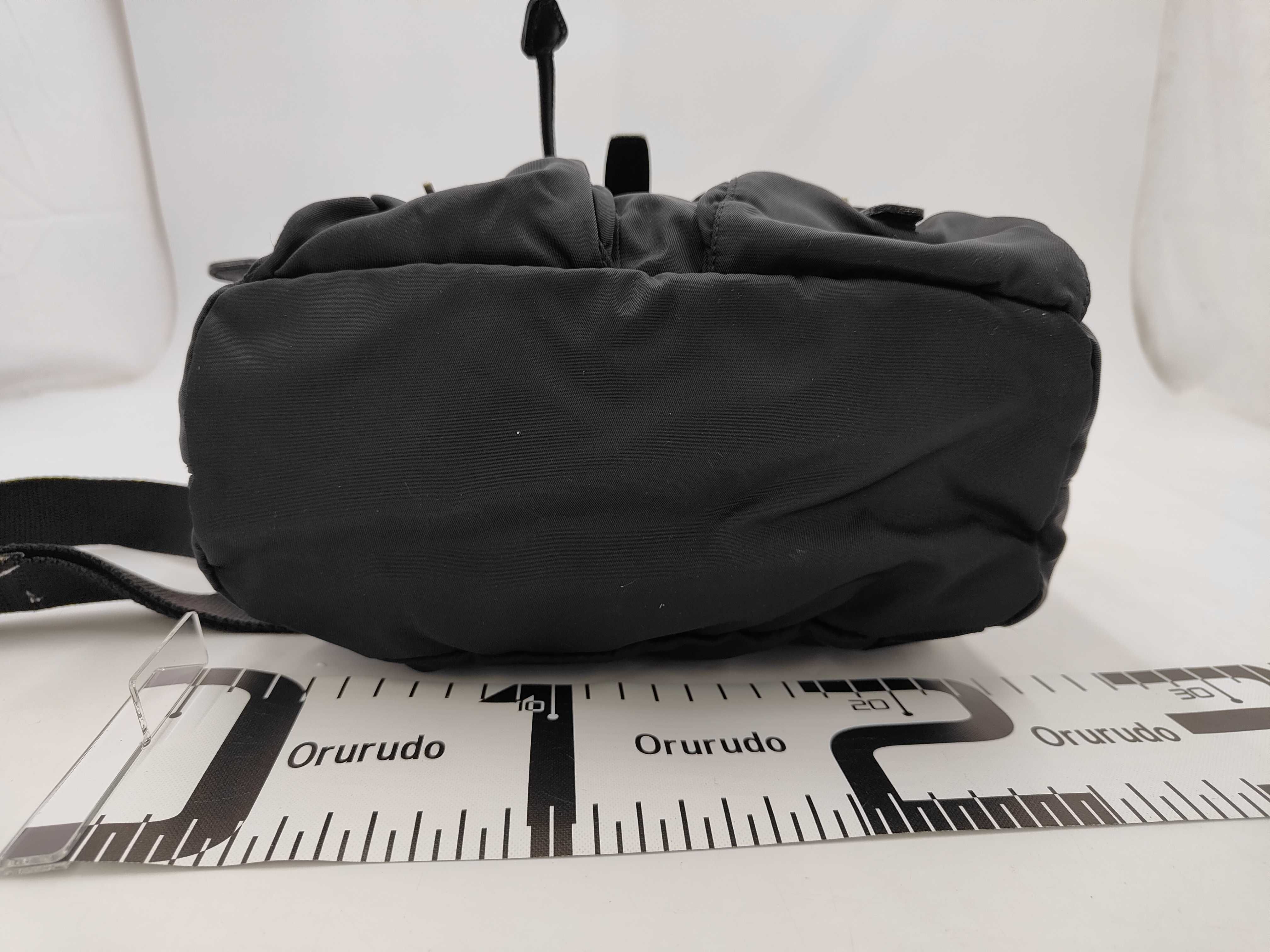 Nylon Mini Backpack with Card Holder, Black Backpack — view 2