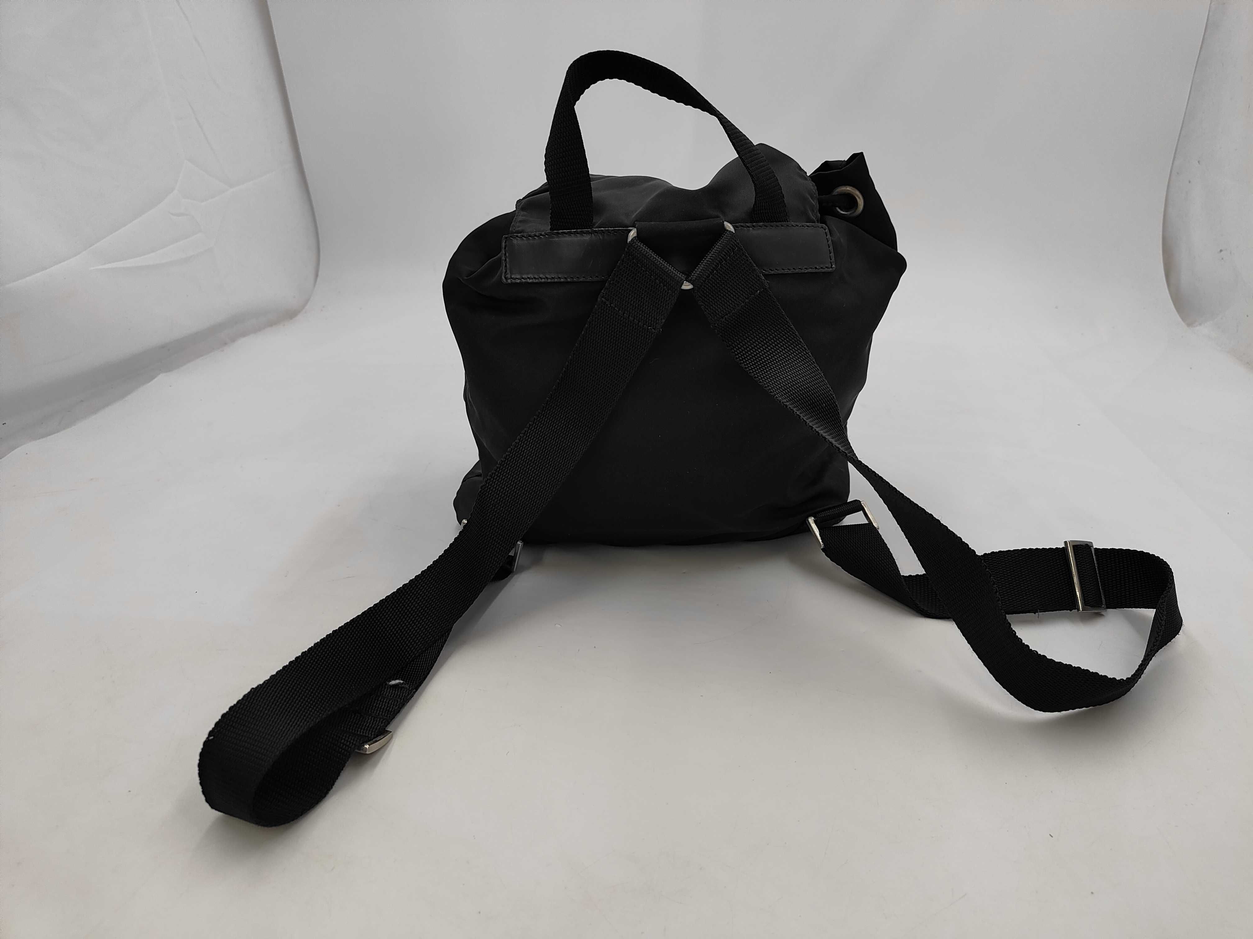 Nylon Mini Backpack with Card Holder, Black Backpack — view 7