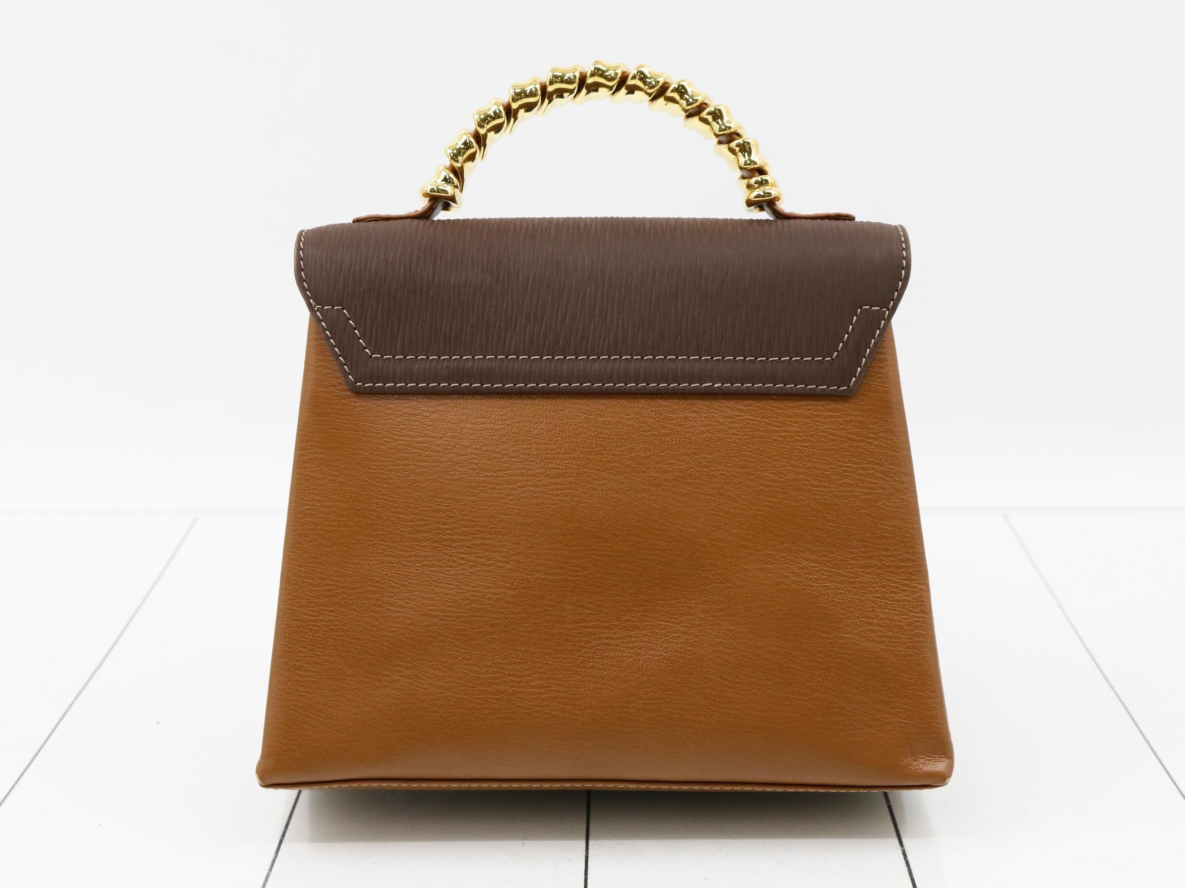 Velázquez Leather 2-Way Handbag, Bi-color — view 2