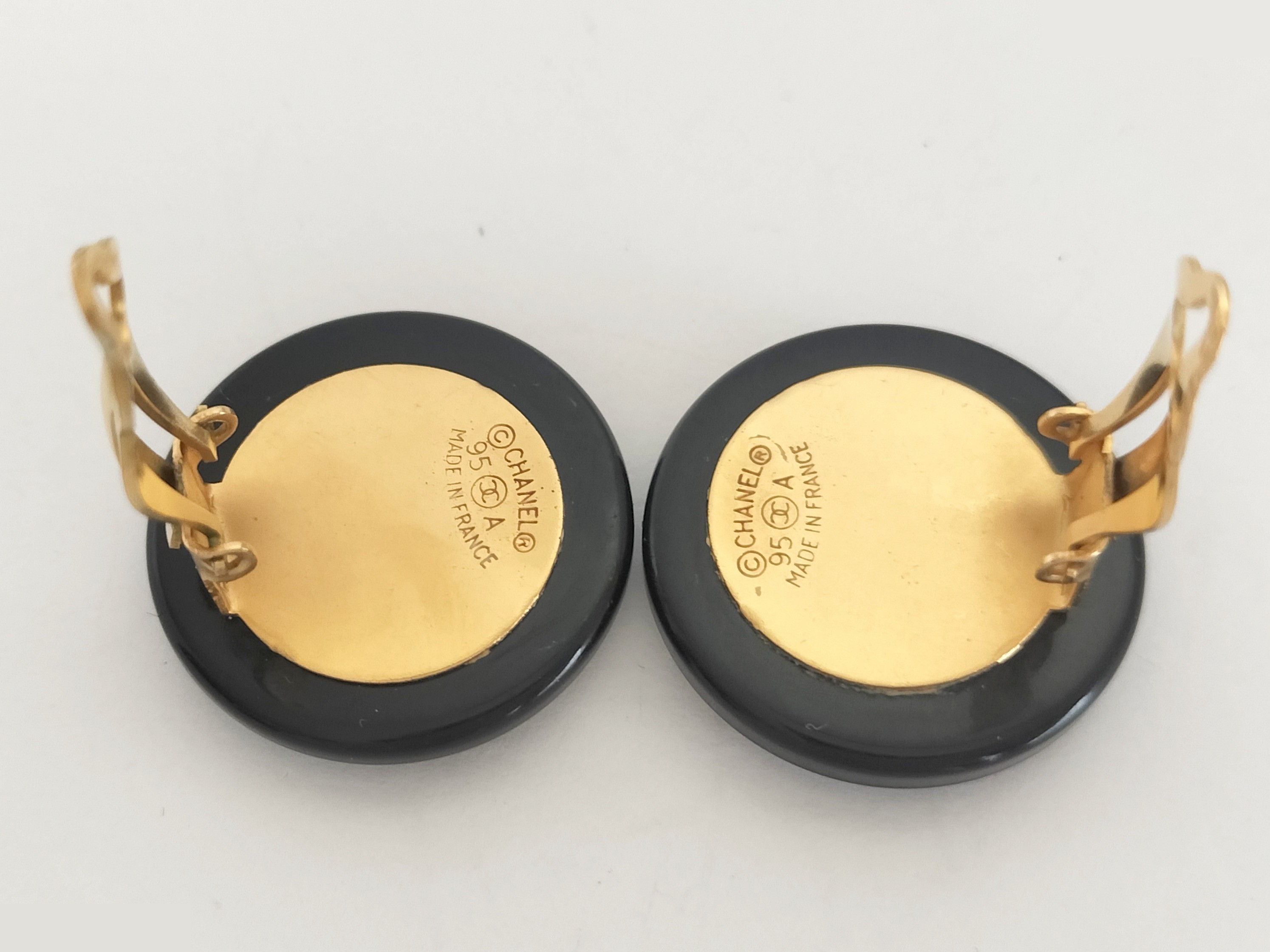 Logo Black Gold Earrings — view 2