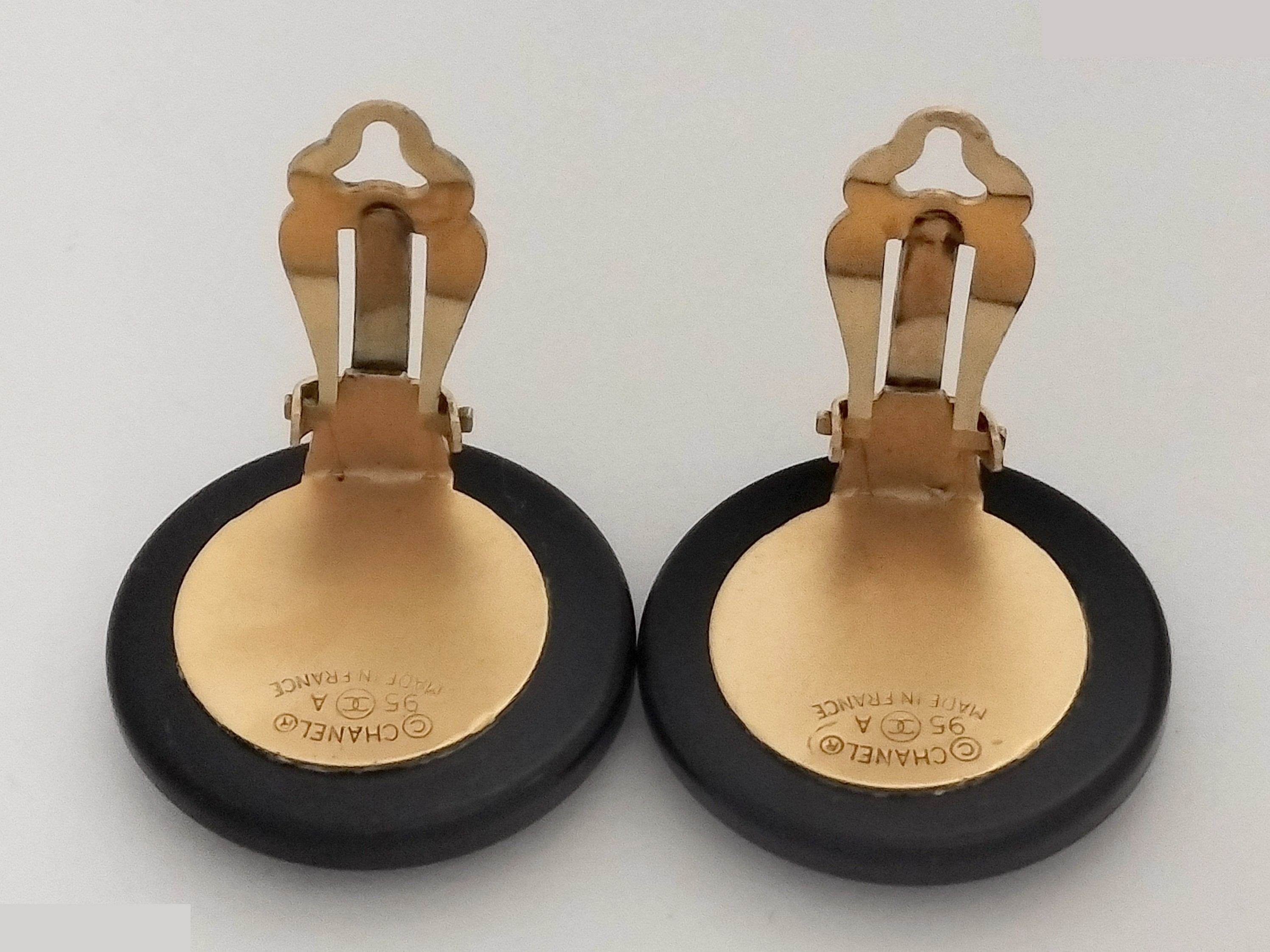 Logo Black Gold Earrings — view 3