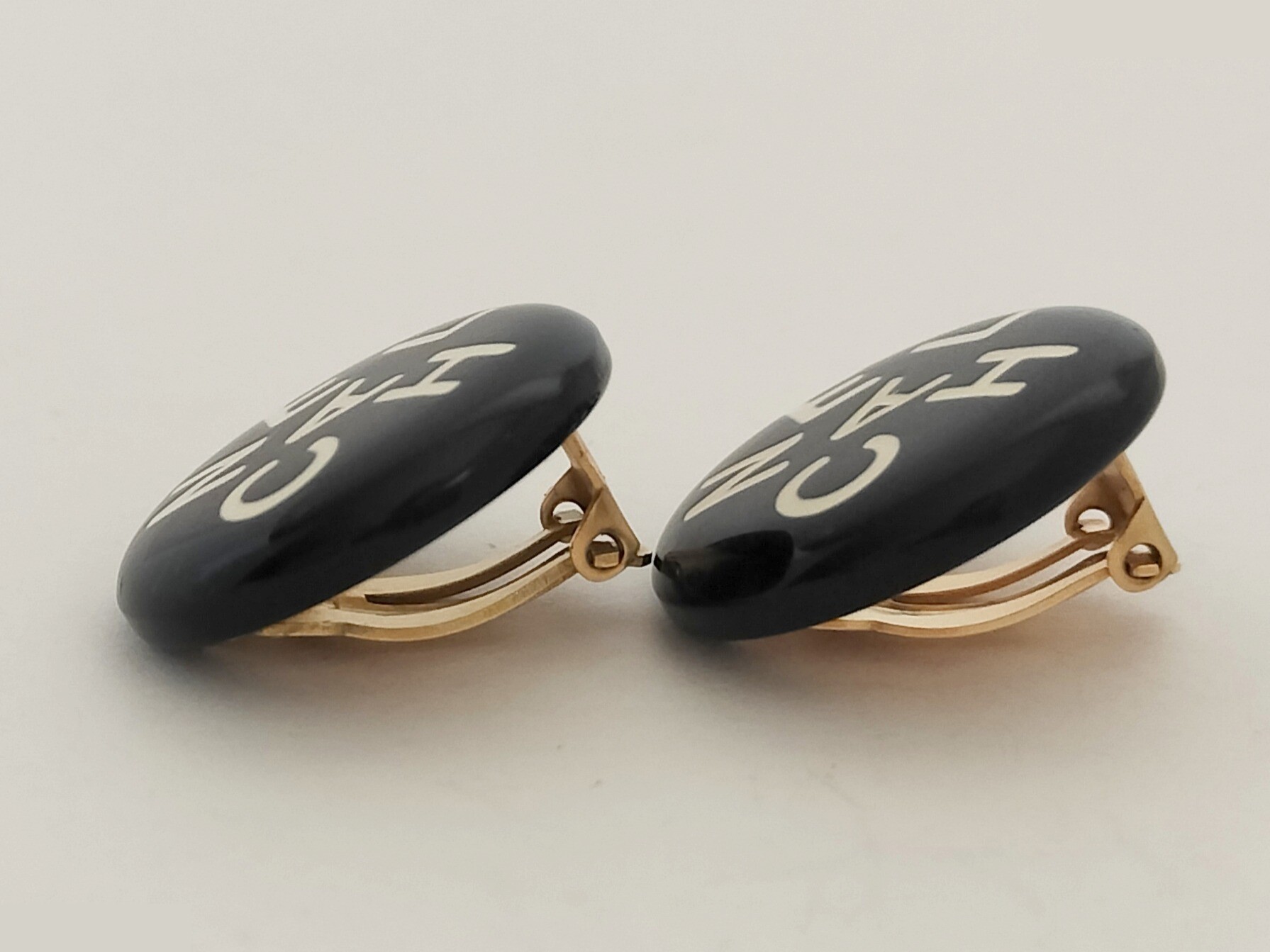 Logo Black Gold Earrings — view 5