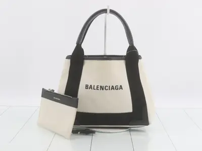 Navy Cabas XS 2-Way Bag, Ivory x Black