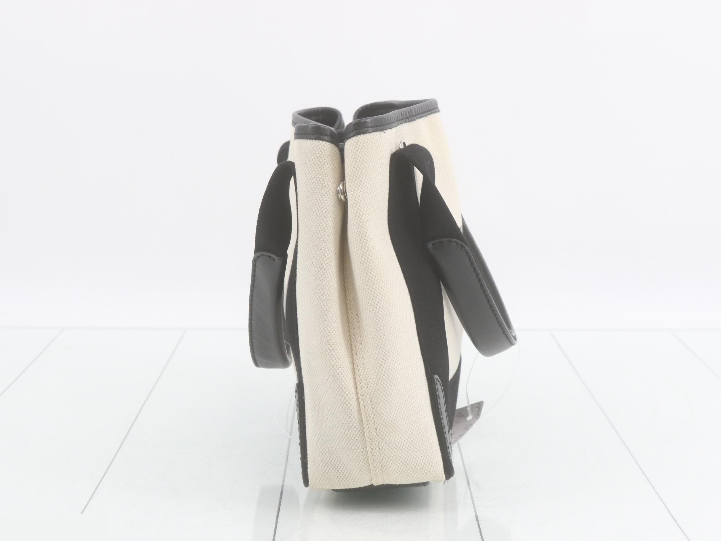 Navy Cabas XS 2-Way Bag, Ivory x Black — view 4