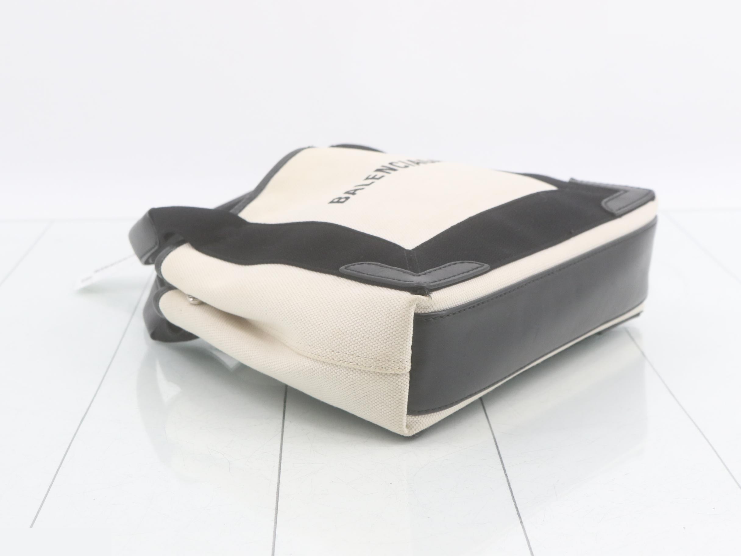 Navy Cabas XS 2-Way Bag, Ivory x Black — view 5
