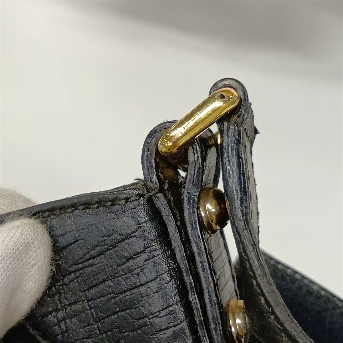 GG Canvas Horsebit Canvas x Leather Shoulder Bag, Black — view 13