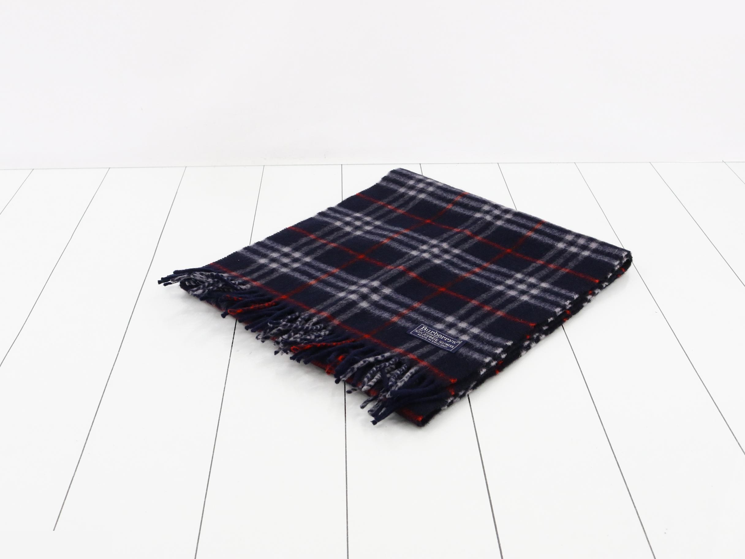 Nova Check Scarf, Navy