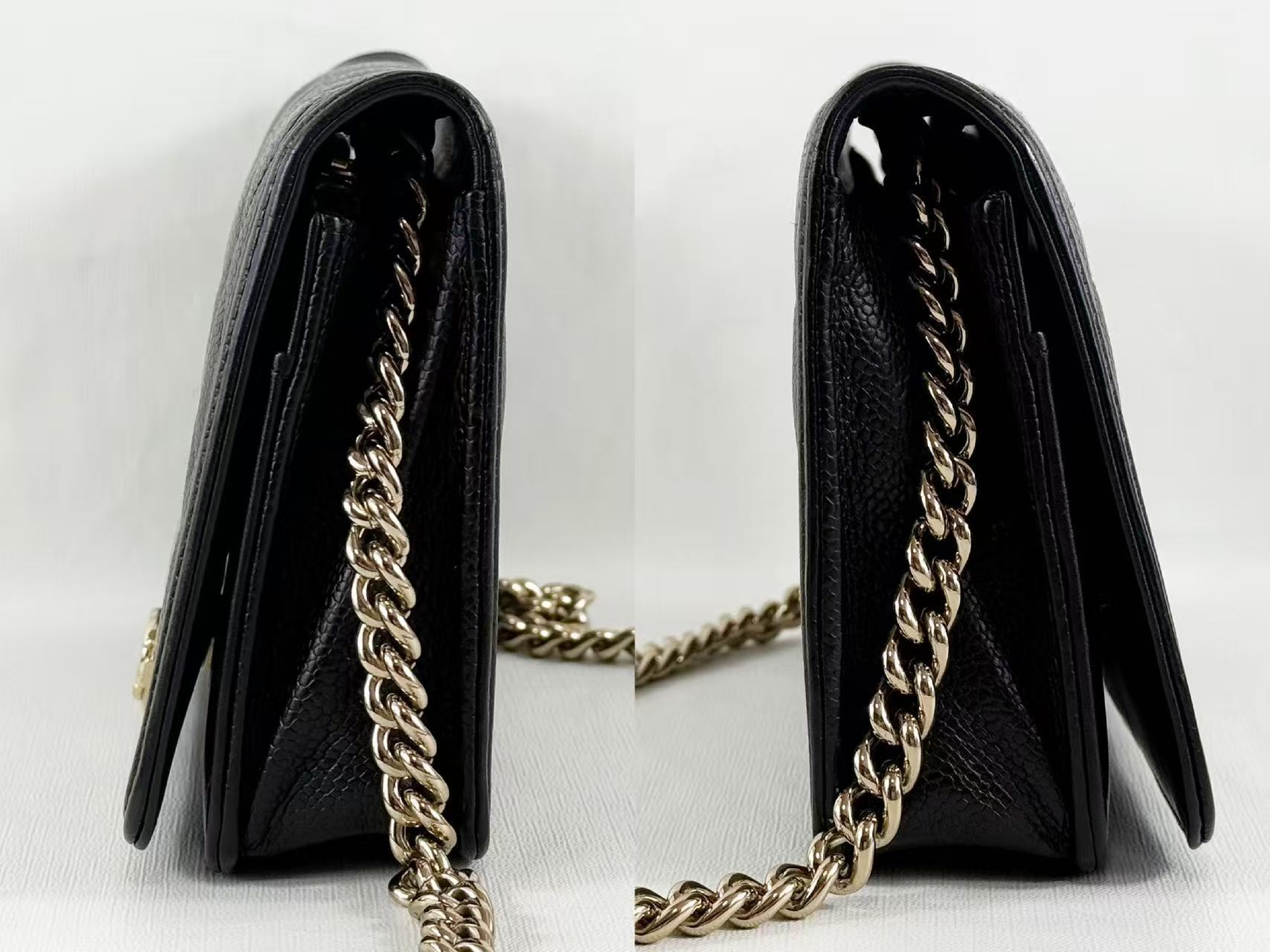 Black Caviar Skin Matelassé Boy WOC W19cm approx. 28 series [Includes dust bag, booklet, authenticity card, and seal] Gold hardware Shoulder bag 28815017 — view 13