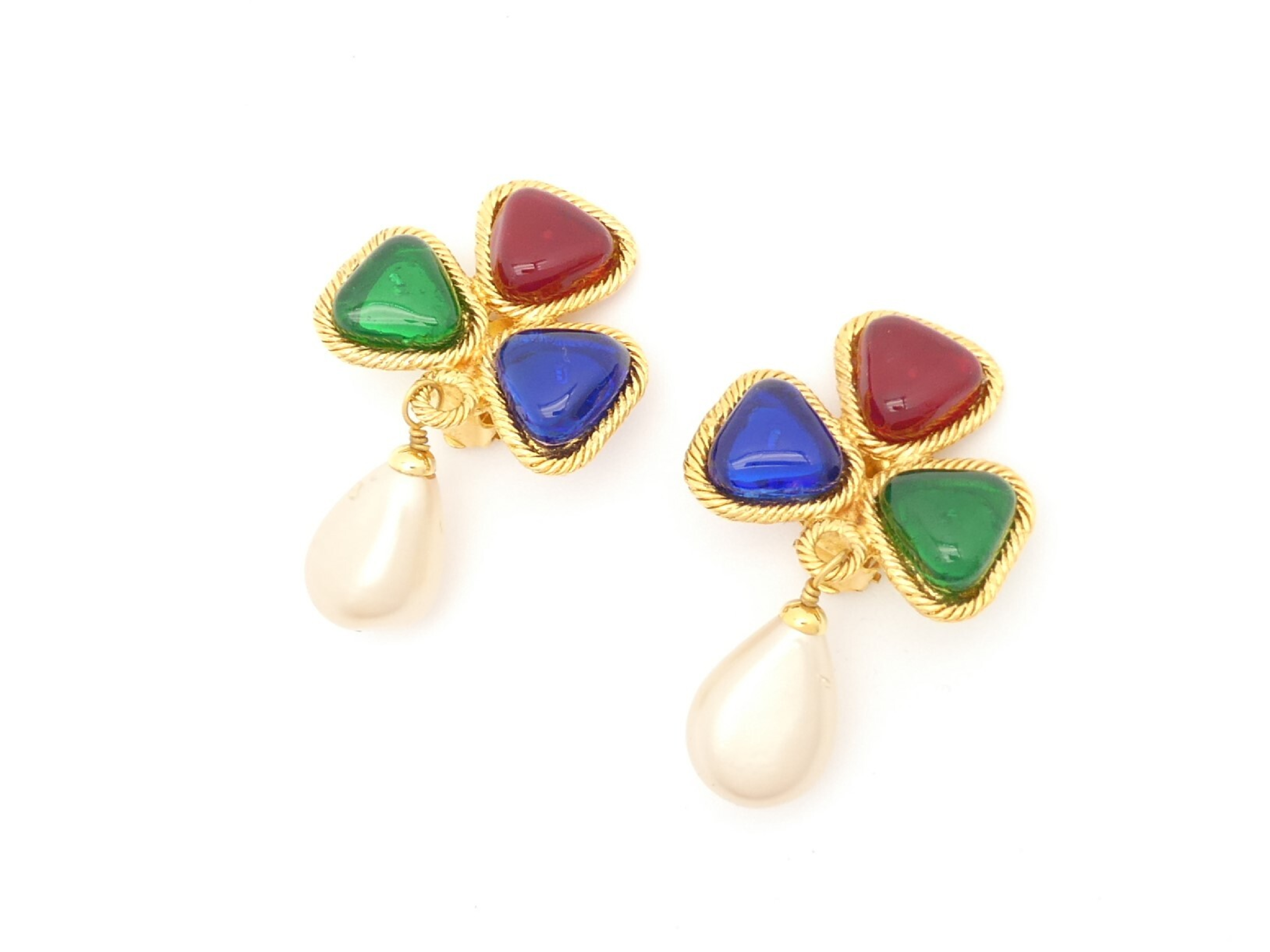 Pearl Gold Swing Earrings — view 2