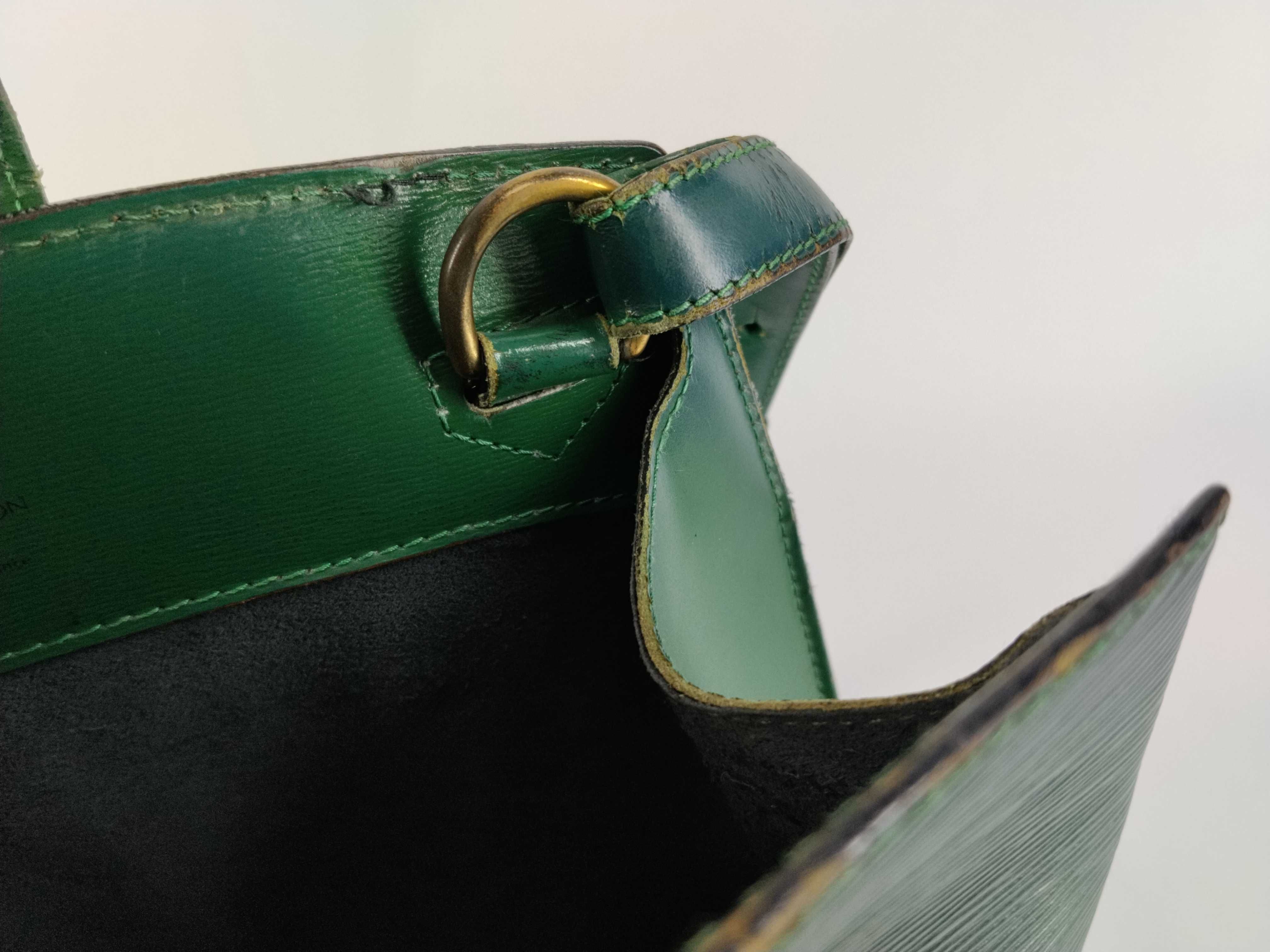 Epi Leather Shoulder Bag, Cluny, Borneo Green, M52254 — view 9