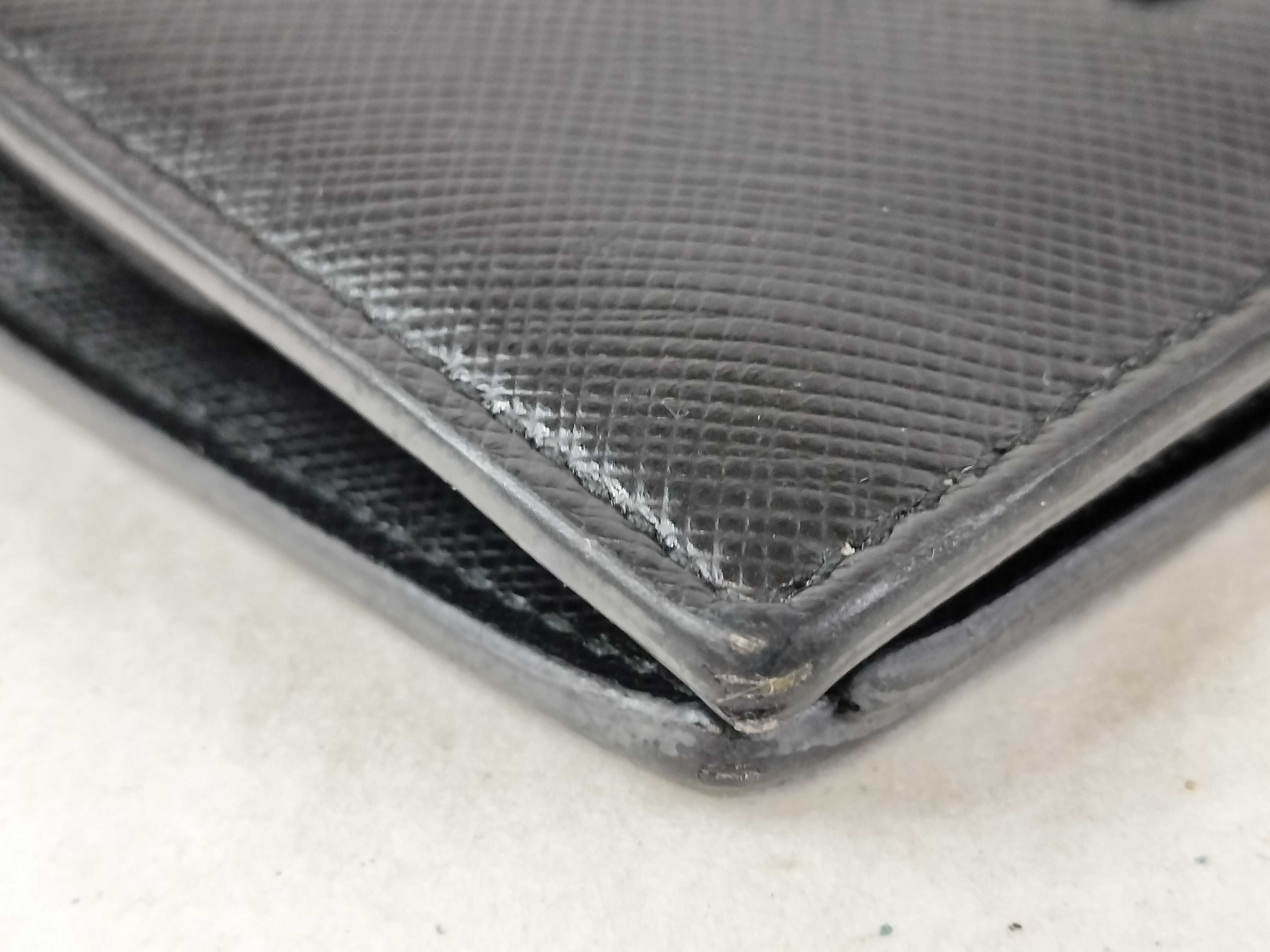 Saffiano Bi-fold Wallet with Black Logo — view 3