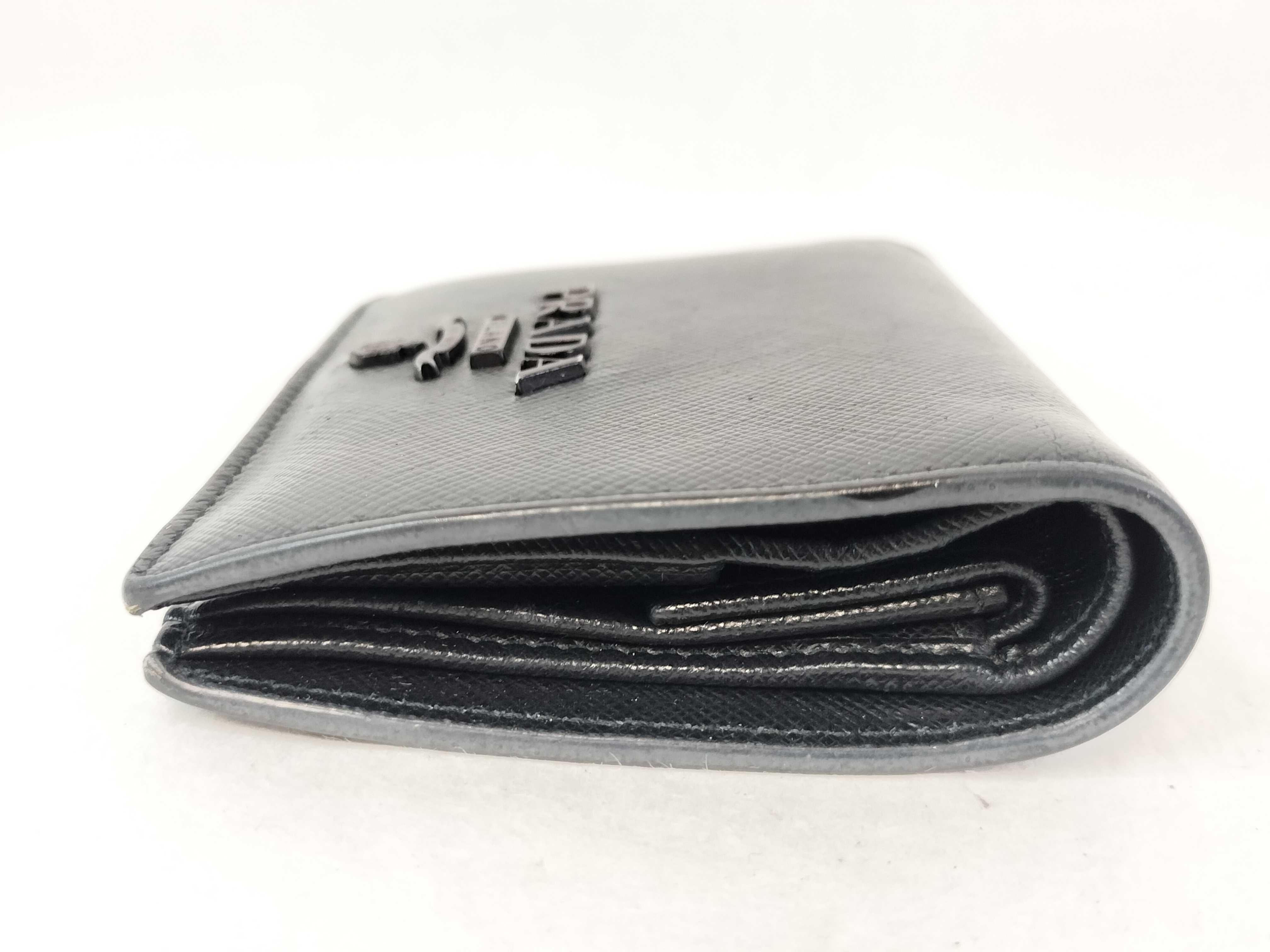 Saffiano Bi-fold Wallet with Black Logo — view 5