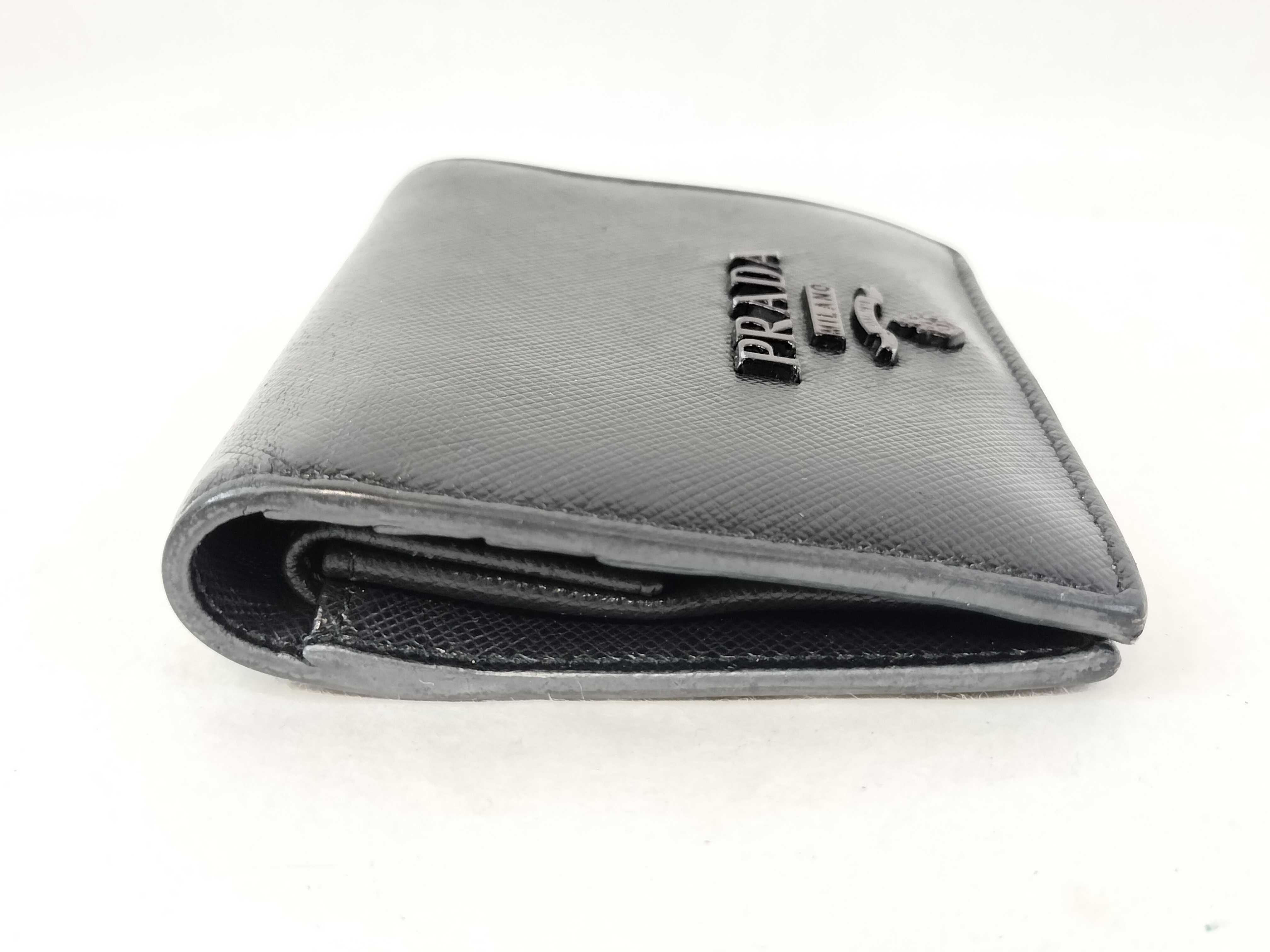 Saffiano Bi-fold Wallet with Black Logo — view 7