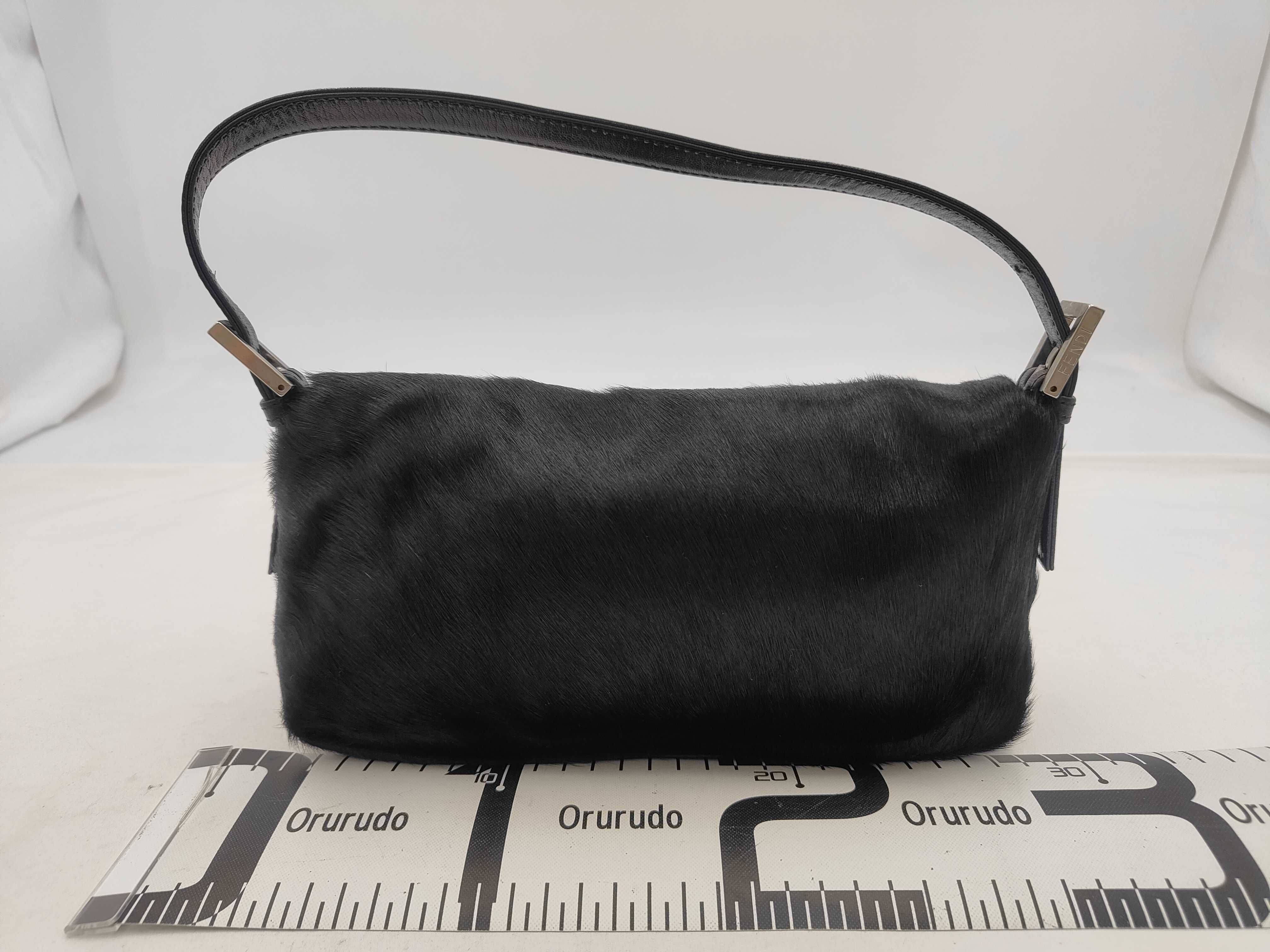 Black Calf Hair Mamma Bucket Handbag — view 2