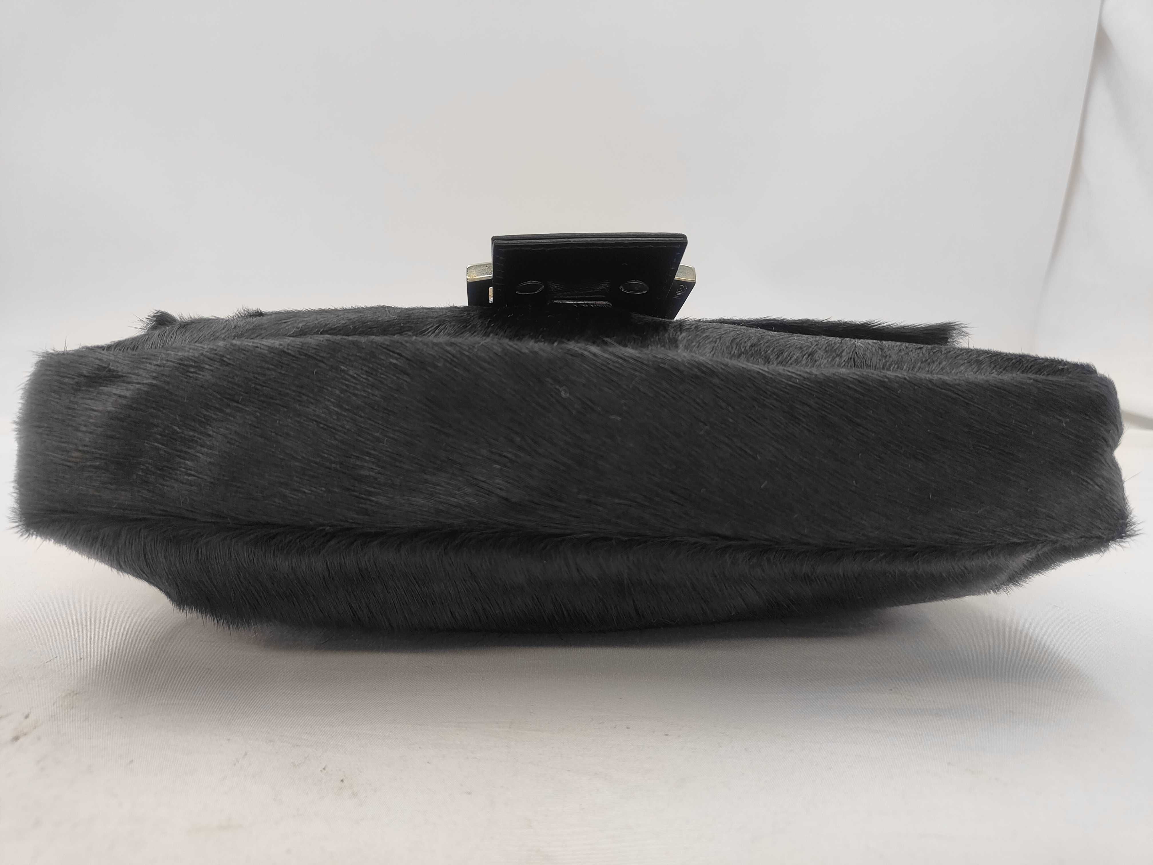 Black Calf Hair Mamma Bucket Handbag — view 7