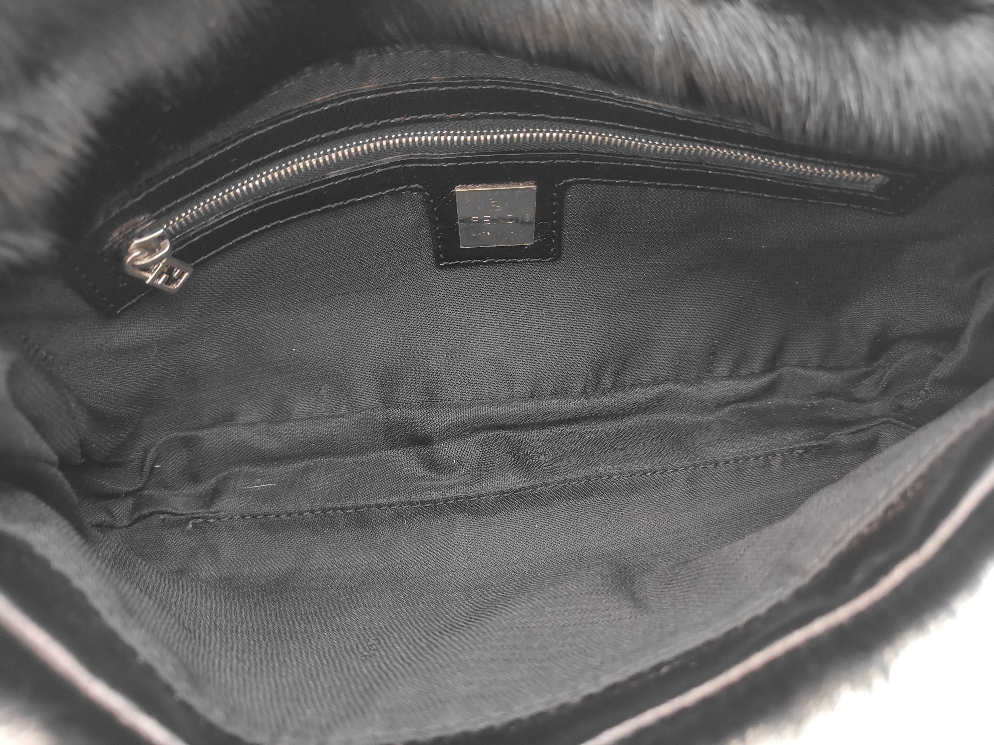 Black Calf Hair Mamma Bucket Handbag — view 8