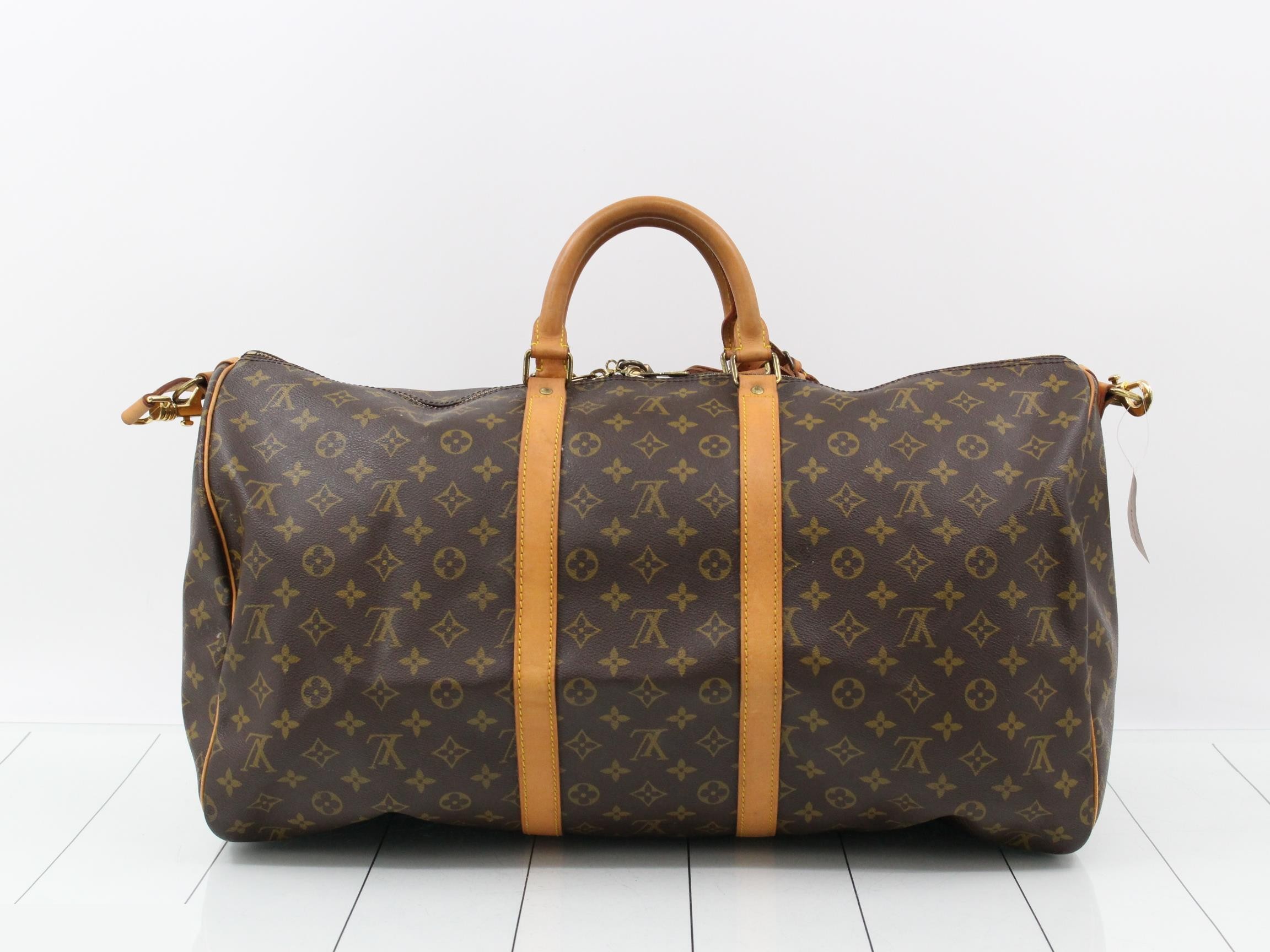 M41414 Keepall Bandoulière 55 Boston Bag, Monogram, Brown — view 2