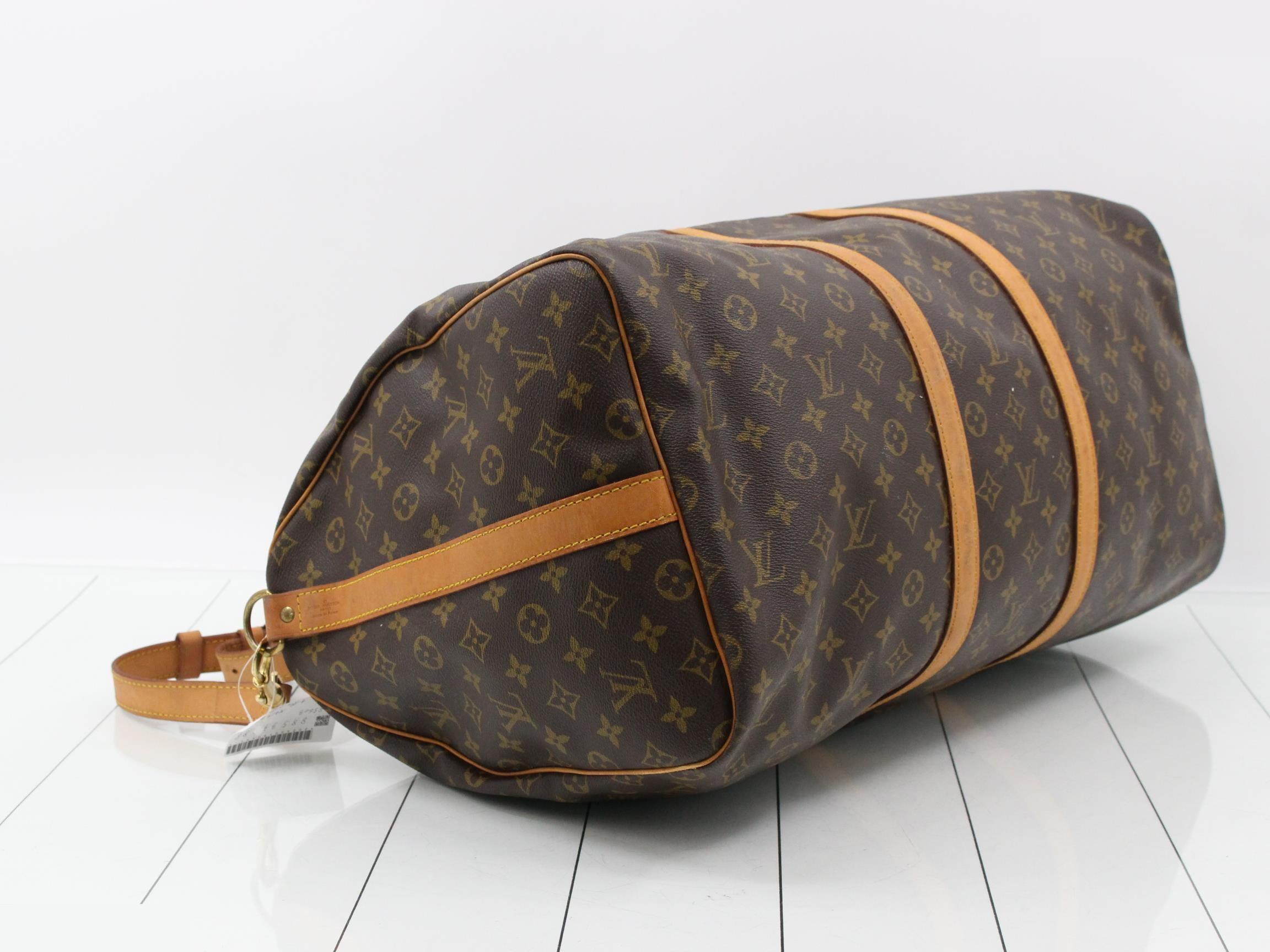M41414 Keepall Bandoulière 55 Boston Bag, Monogram, Brown — view 5