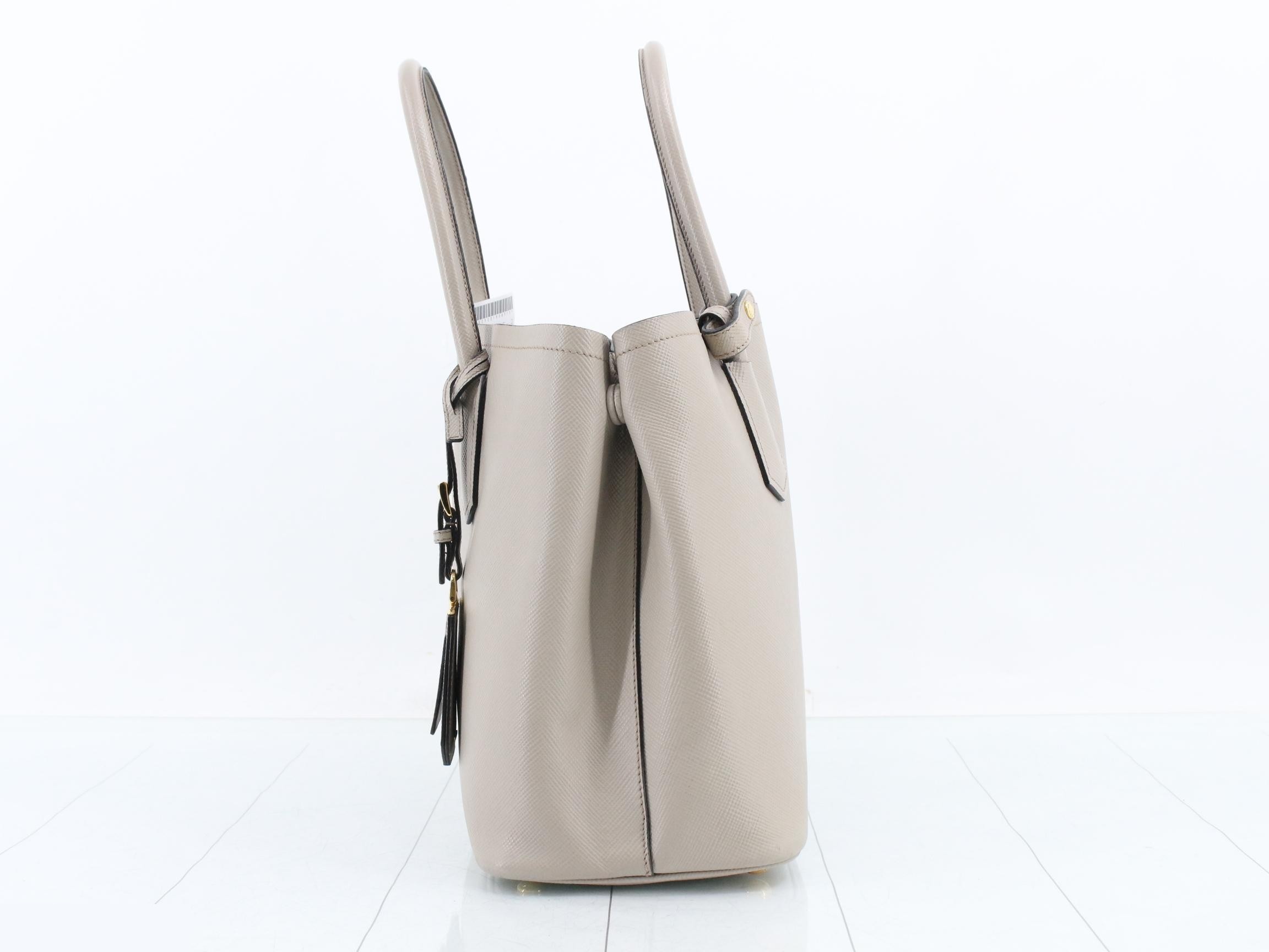 Galleria Saffiano handbag, greige — view 3