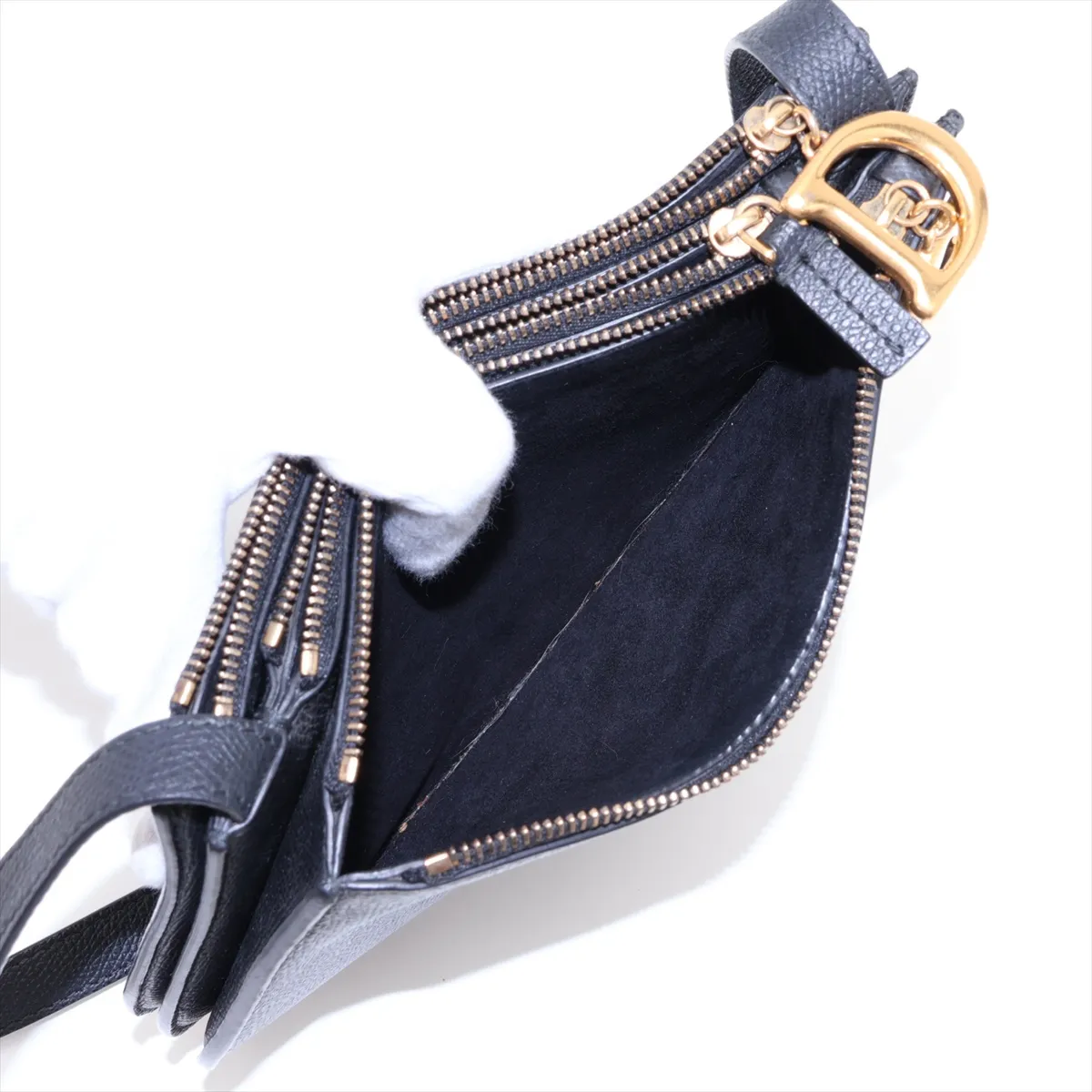 Saddle Leather Shoulder Bag, Black — view 6