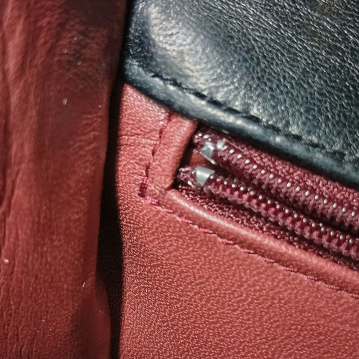 Matelassé Lambskin Chain Shoulder Bag, Black with Gold Hardware, Interior Repaired. — view 11