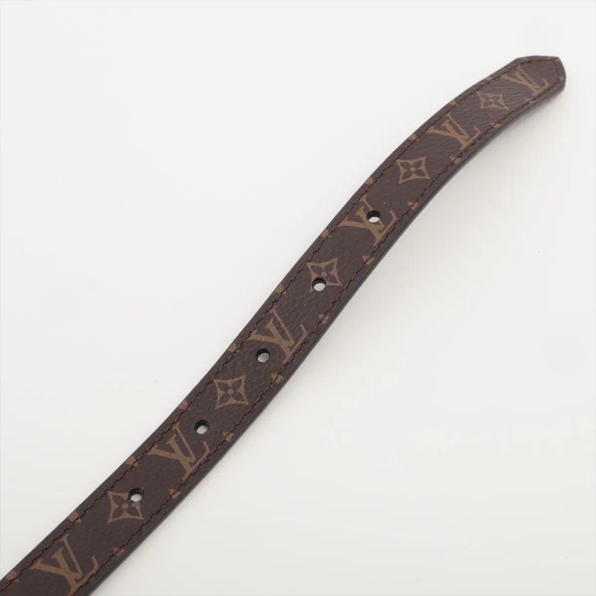 LV Duo 18mm Reversible Belt BC2273, size 80, PVC x Leather, Brown, — view 3