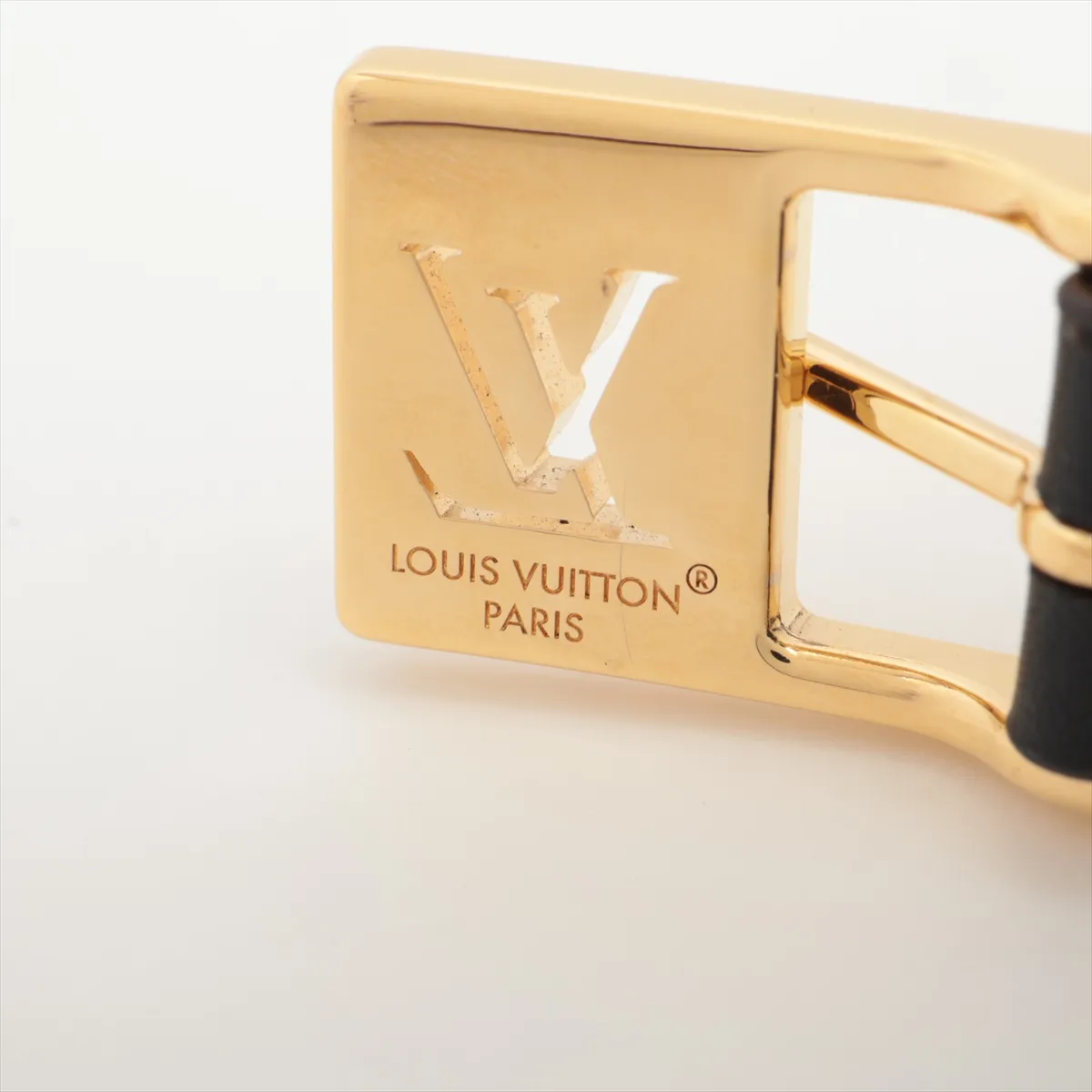LV Duo 18mm Reversible Belt BC2273, size 80, PVC x Leather, Brown, — view 5