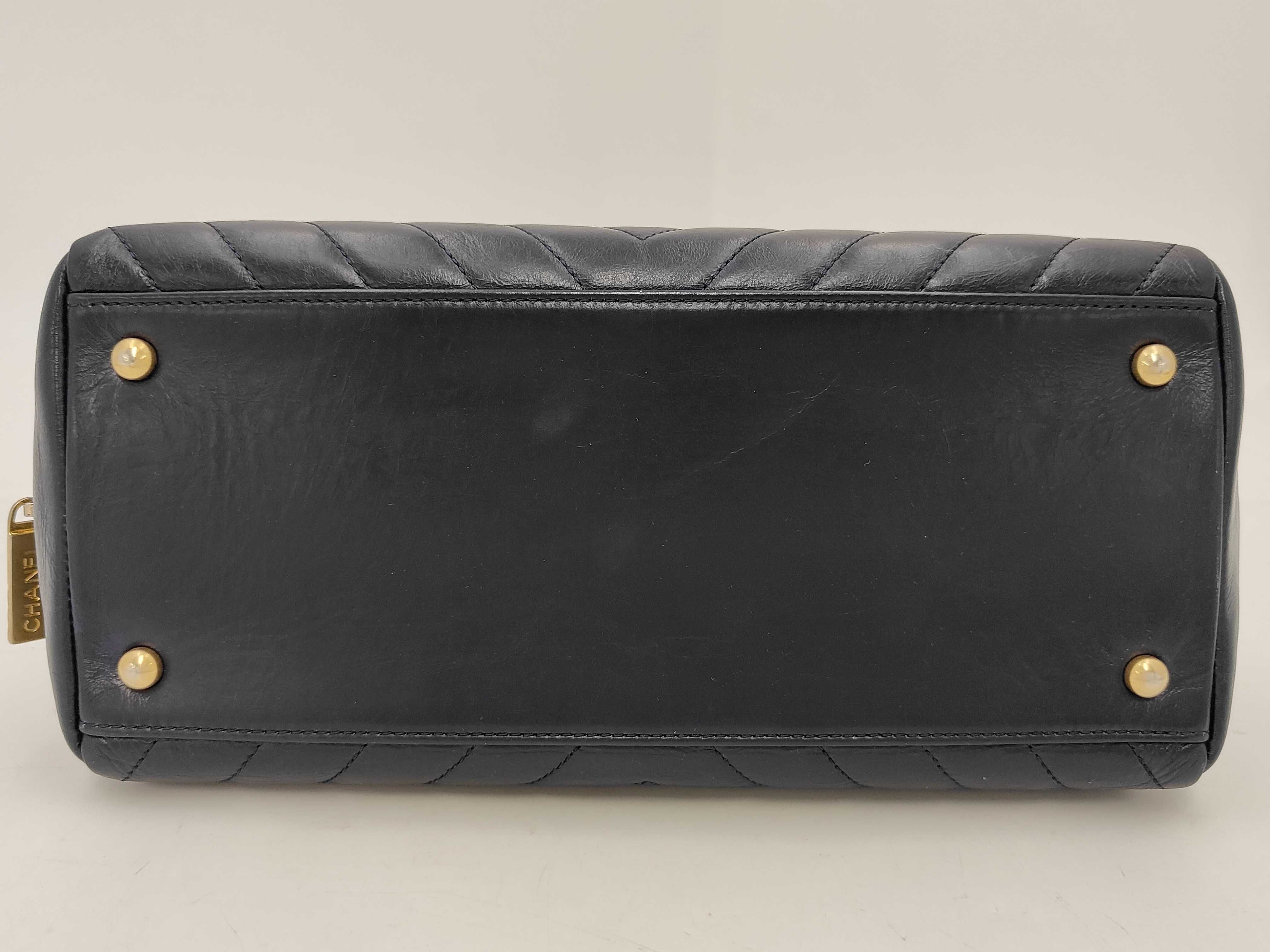 2-way Boston Navy Handbag, serial number 24 series — view 6